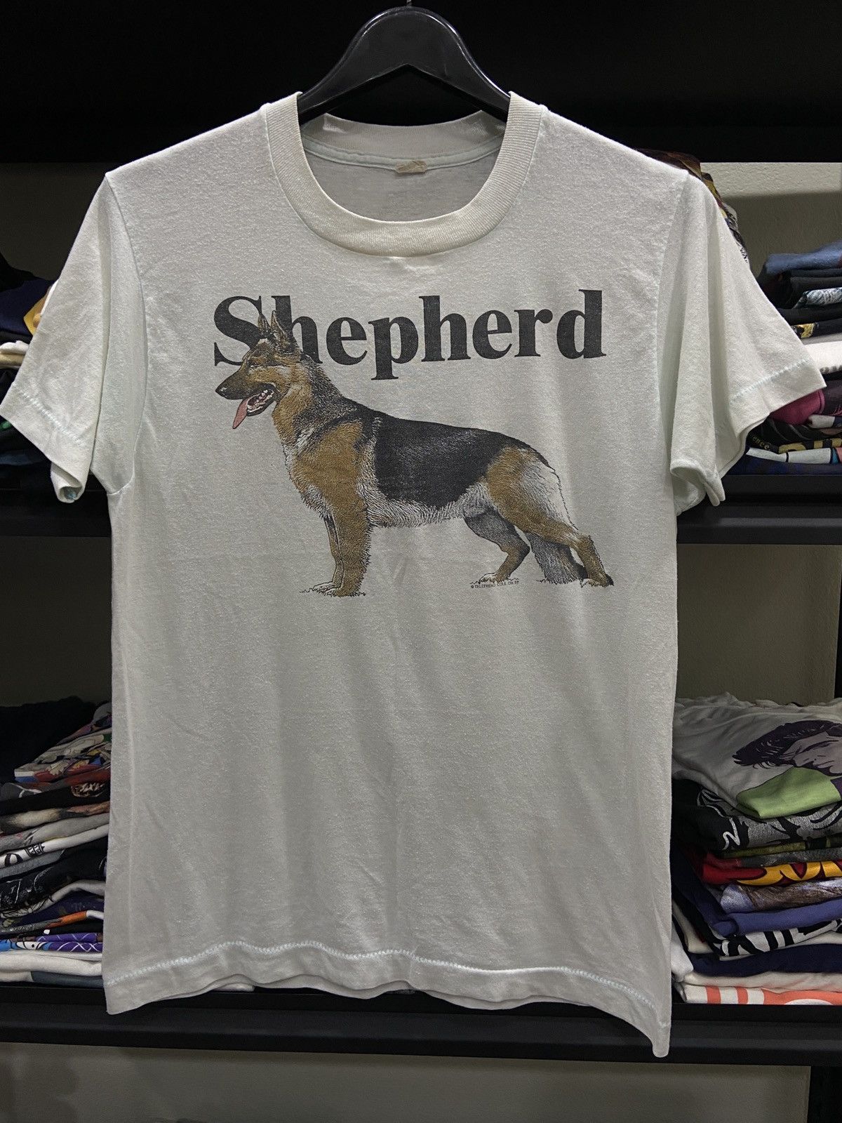 Big Dogs × Vintage Vintage 1988s Shepherd Dog K9 animal TShirt Size US M / EU 48-50 / 2 - 1 Thumbnail