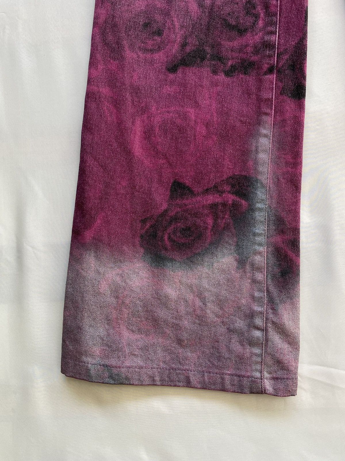 Just Cavalli Vintage JustCavalli Nocturnal Rose Blossom Bootcut Pants Size US 32 / EU 48 - 7 Thumbnail