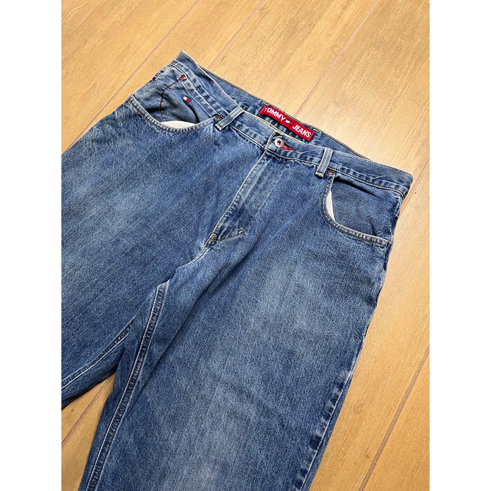 Tommy Jeans Tommy Jeans Relaxed Fit Jeans Mens 34x33 Blue Denim Y2K Size US 34 / EU 50 - 3 Thumbnail