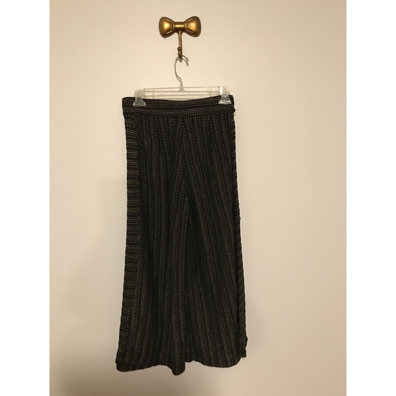 Anthropologie Anthropologie Eva Franco Black Wide Leg Blake Wrap Cropped Size 26" / US 2 / IT 38 - 2 Thumbnail