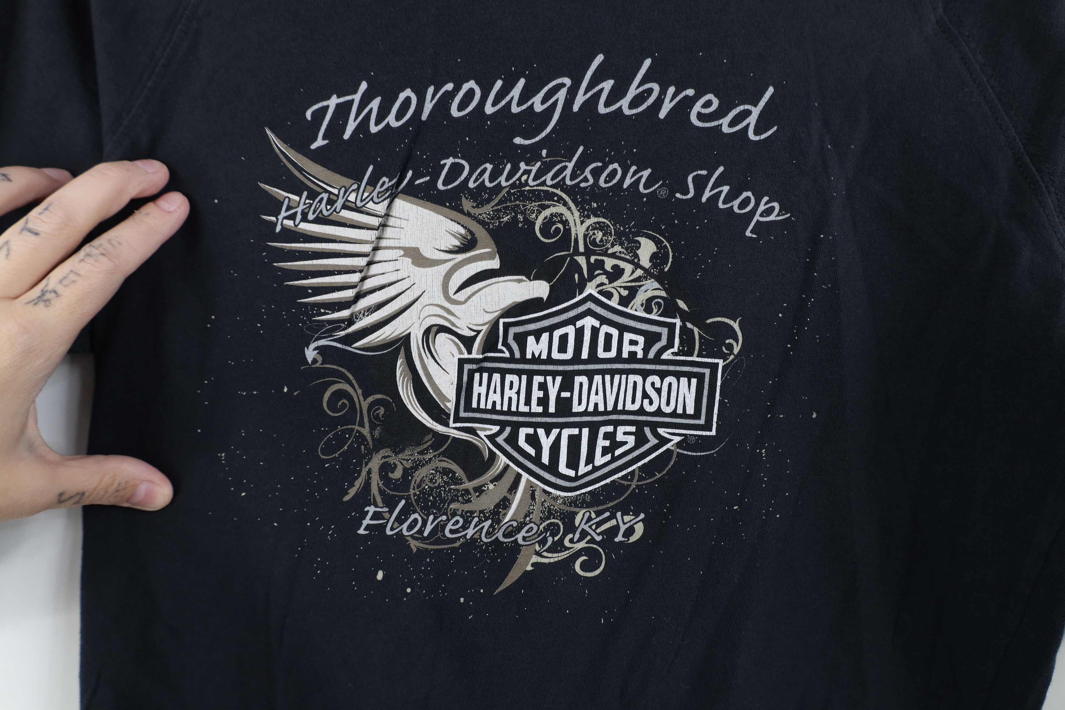 Harley Davidson Vintage Y2K Harley Davidson 3/4 Sleeve Sequin Wings T-Shirt Size L / US 10 / IT 46 - 11 Thumbnail