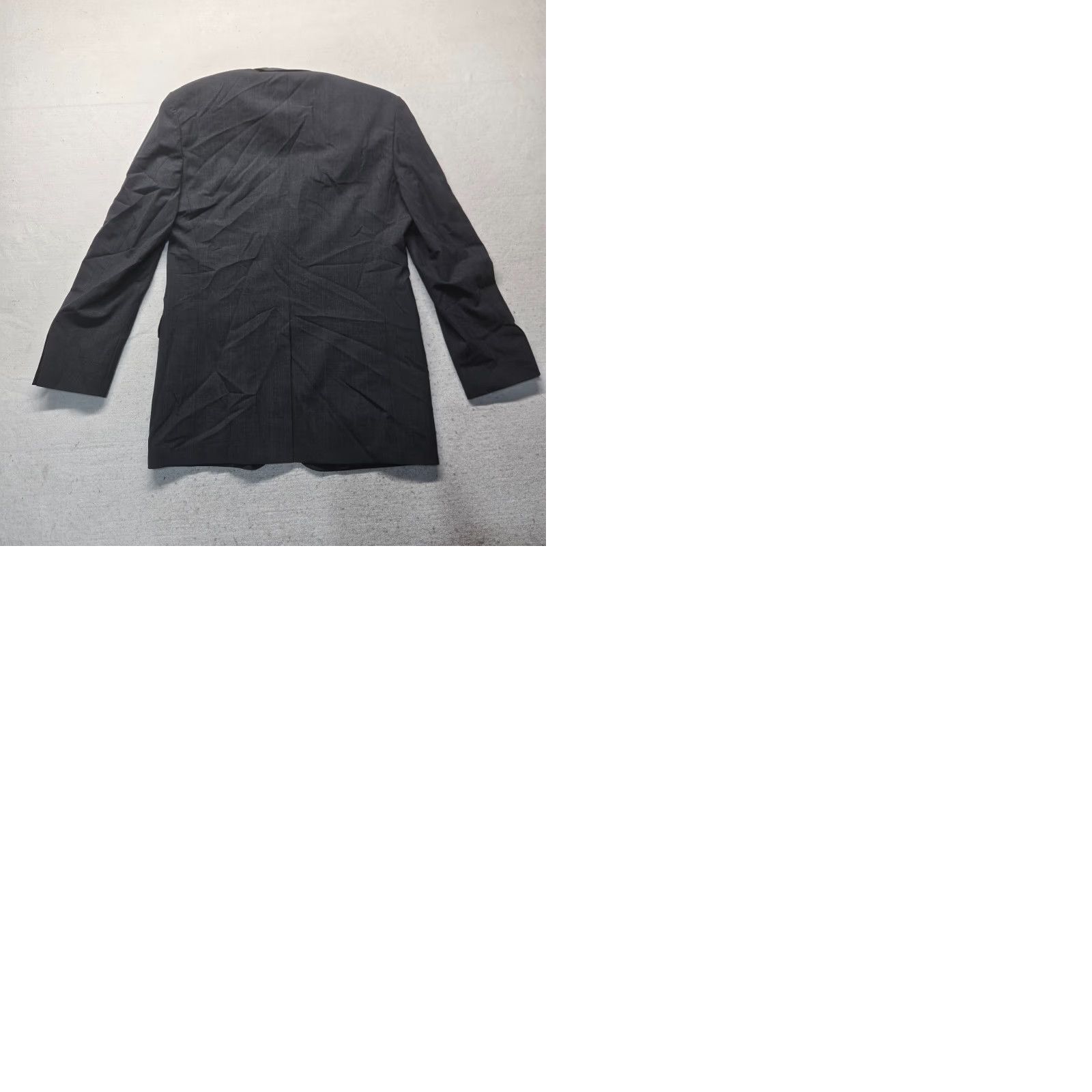 Stafford Stafford Wool Suit Jacket Regular 40L Long Mens Gray Two-Button Notch Notch Lapel Business Coat 40 Mens Size 40R - 9 Thumbnail