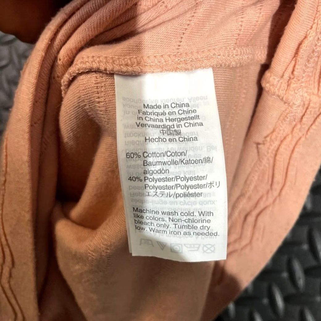 Madewell Texture & Thread Madewell Top Peach Wave Textured Knit Short Sleeve Women XXS T-Shirt Pink Womens Size XXS / US 00 / IT 34 - 4 Thumbnail