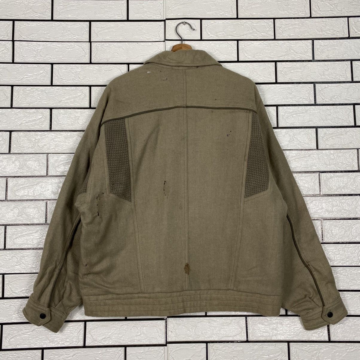 Japanese Brand Vintage Wool Bomber Jacket Drigo Japan Issey Miyake Size US L / EU 52-54 / 3 - 10 Thumbnail