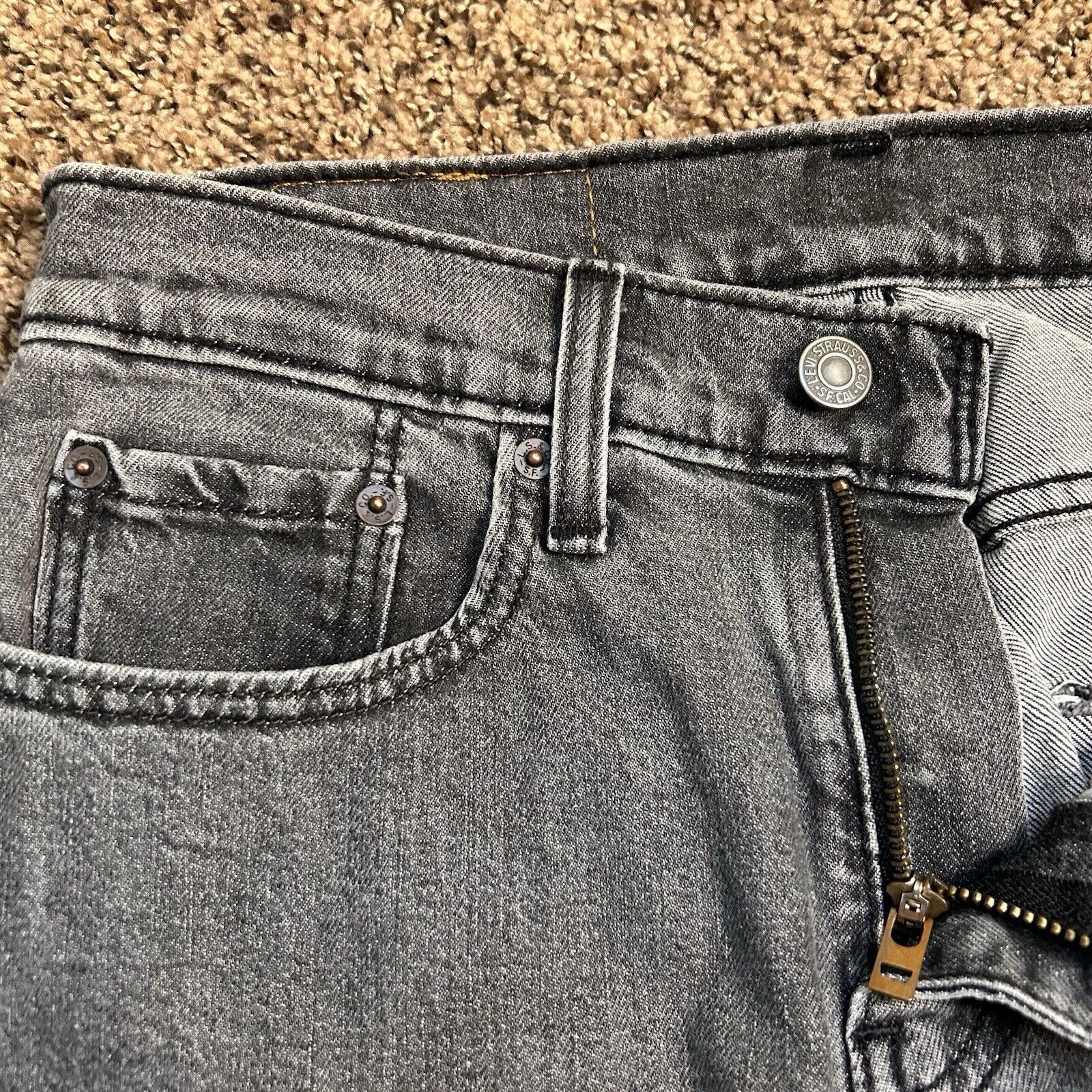 Levi's Levis 512 Jeans 28x30 Black/Grey Denim Slim Taper Fit Casual Size US 28 / EU 44 - 5 Thumbnail