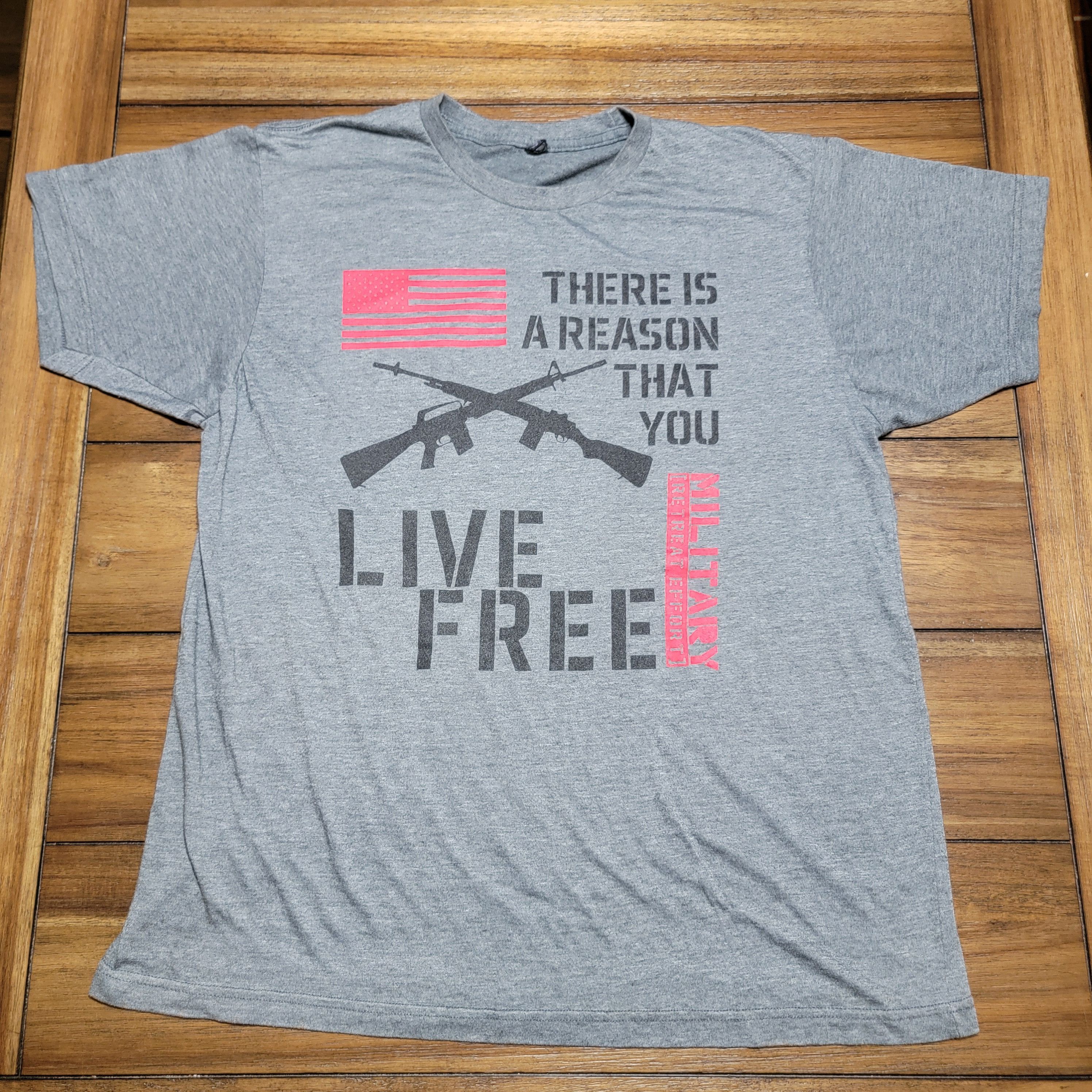 Other Military Retreat Effort SS Tee "...Live Free" - Size Large Size US L / EU 52-54 / 3 - 1 Thumbnail