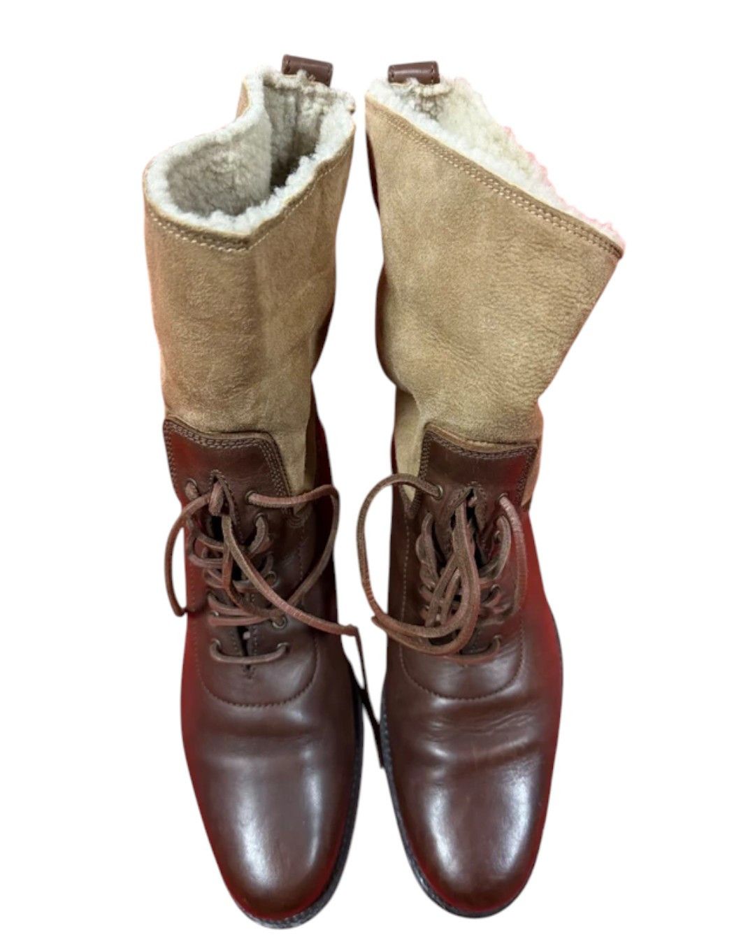 Yves Saint Laurent SHEARLING COMBAT BOOTS Size US 9 / EU 42 - 4 Thumbnail
