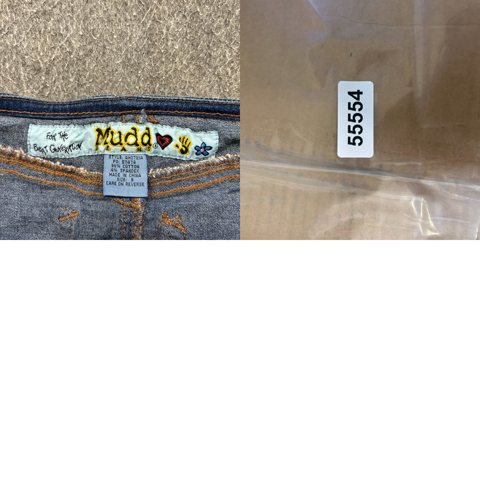 Denime VINTAGE Mudd Jeans Skirt Womens 9 Blue Denim A Line Dark Wash Cotton Logo 90s Size 30" / US 8 / IT 44 - 8 Thumbnail