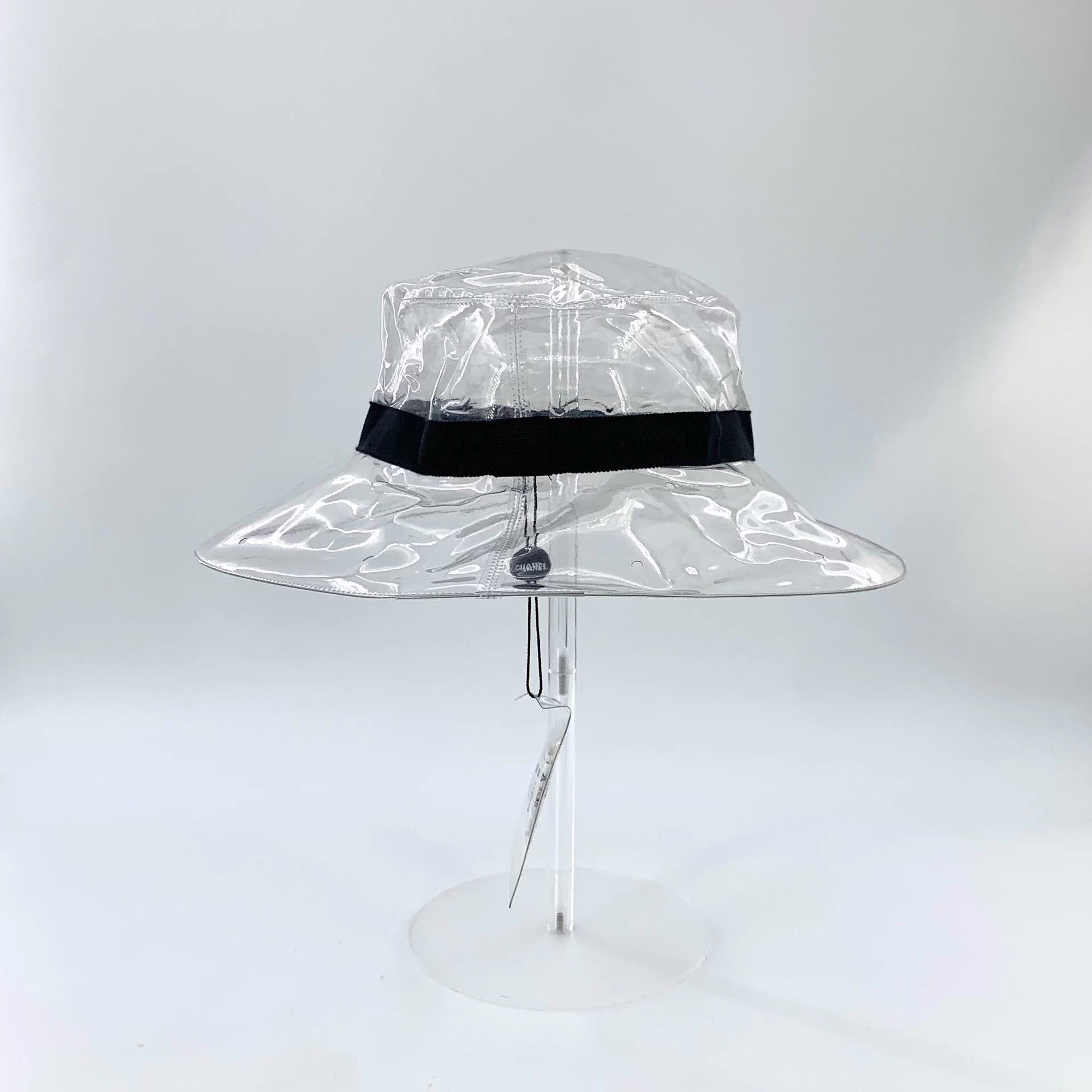 Chanel Chanel Transparent Logo Cotton Bucket Hat 60cm M Size ONE SIZE - 4 Thumbnail