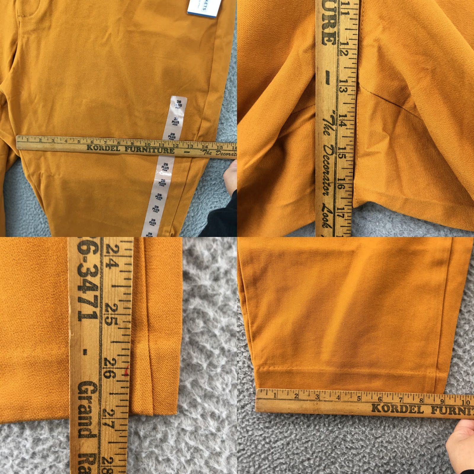 Old Navy Old Navy Pixie Cropped Ankle Pants Womens 28 Plus Mustard Yellow Zip Fly NEW Size 28" / US 6 / IT 42 - 8 Thumbnail
