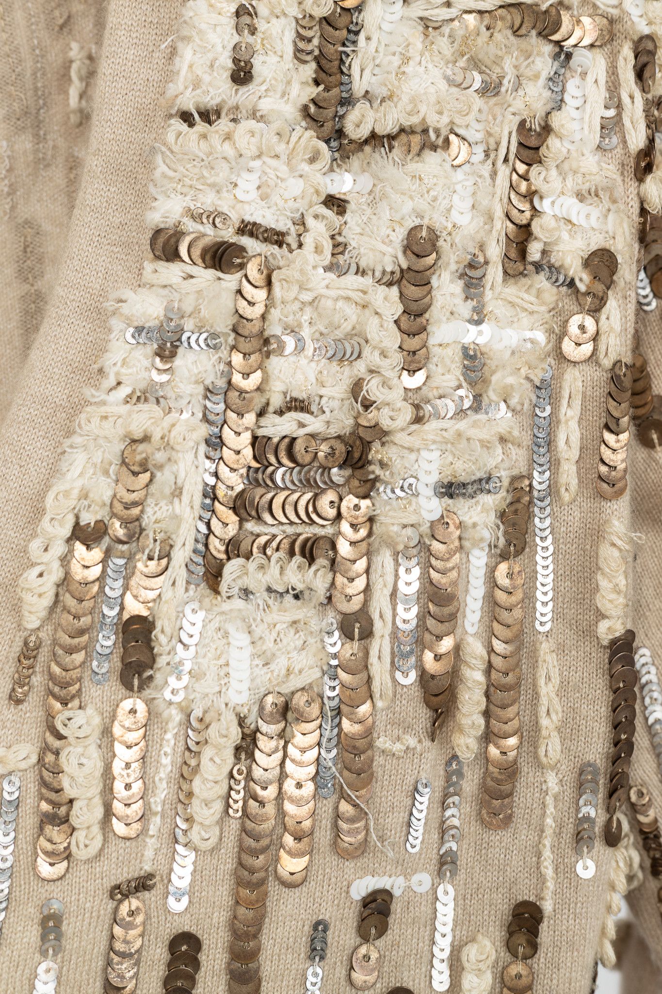 Oscar De La Renta Oscar de la Renta PF12 Cashmere Sequin Embroidered Cardigan Size M / US 6-8 / IT 42-44 - 6 Thumbnail