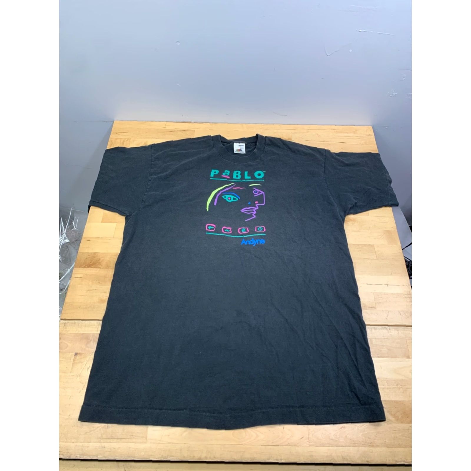 Fruit Of The Loom VINTAGE Pablo tnao Andyne Art Shirt Men L Black Pablo Picaso 12899 Size US L / EU 52-54 / 3 - 3 Thumbnail