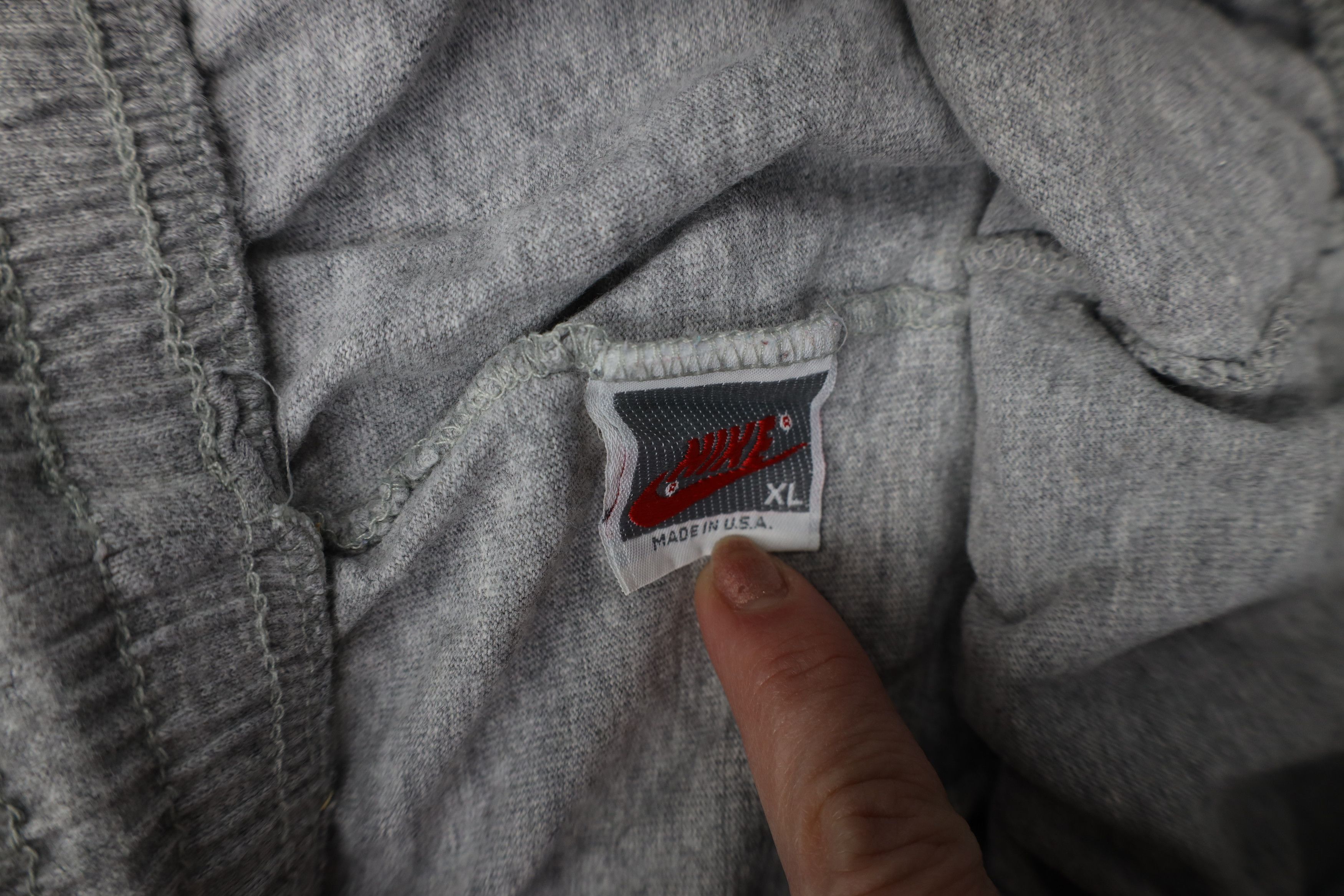 Nike × Vintage Vintage 90s Nike Box Logo Above Knee Shorts Heather Gray USA Size US 36 / EU 52 - 7 Thumbnail