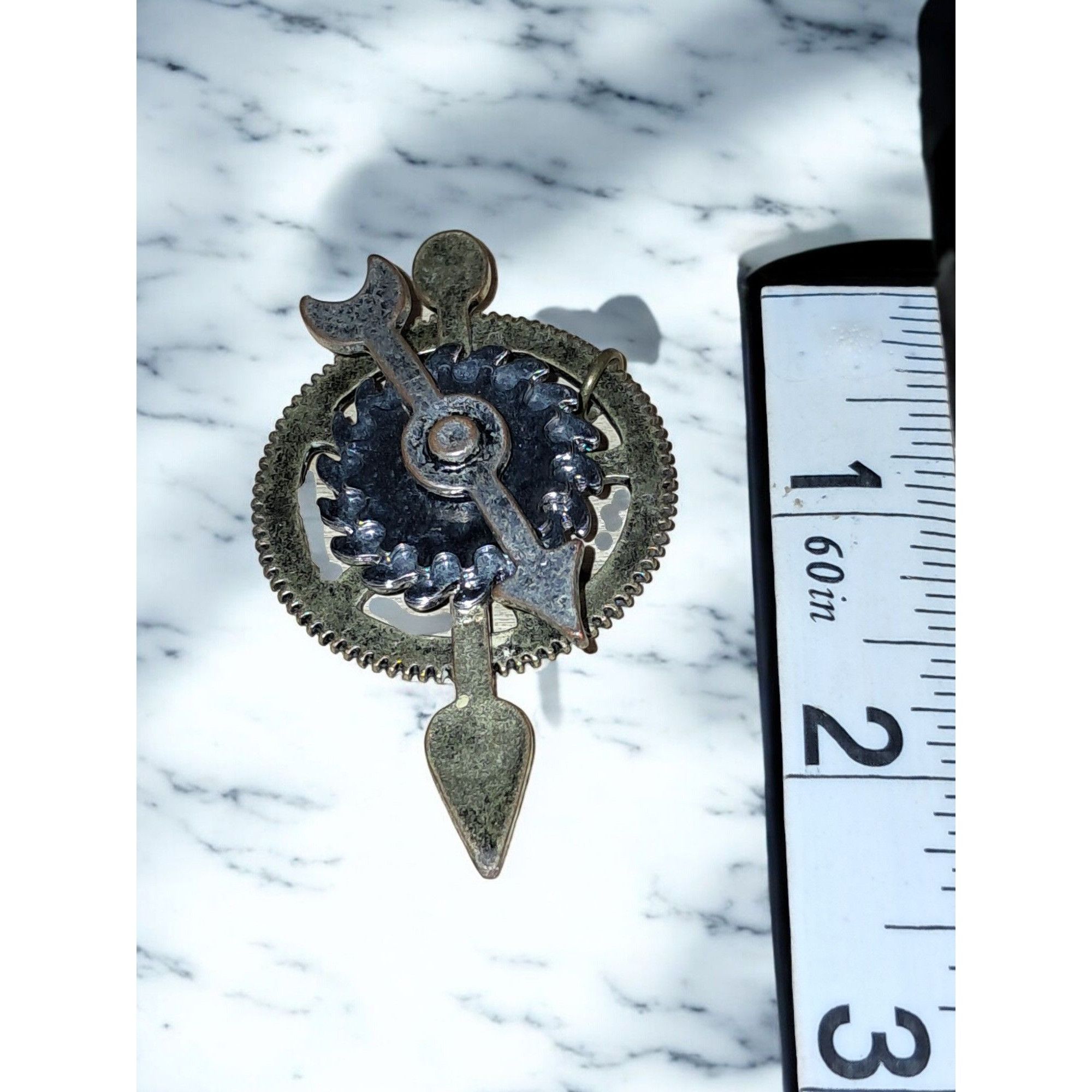 Other Steampunk Clock Gear Pendant with Rotating Hand Size ONE SIZE - 3 Thumbnail