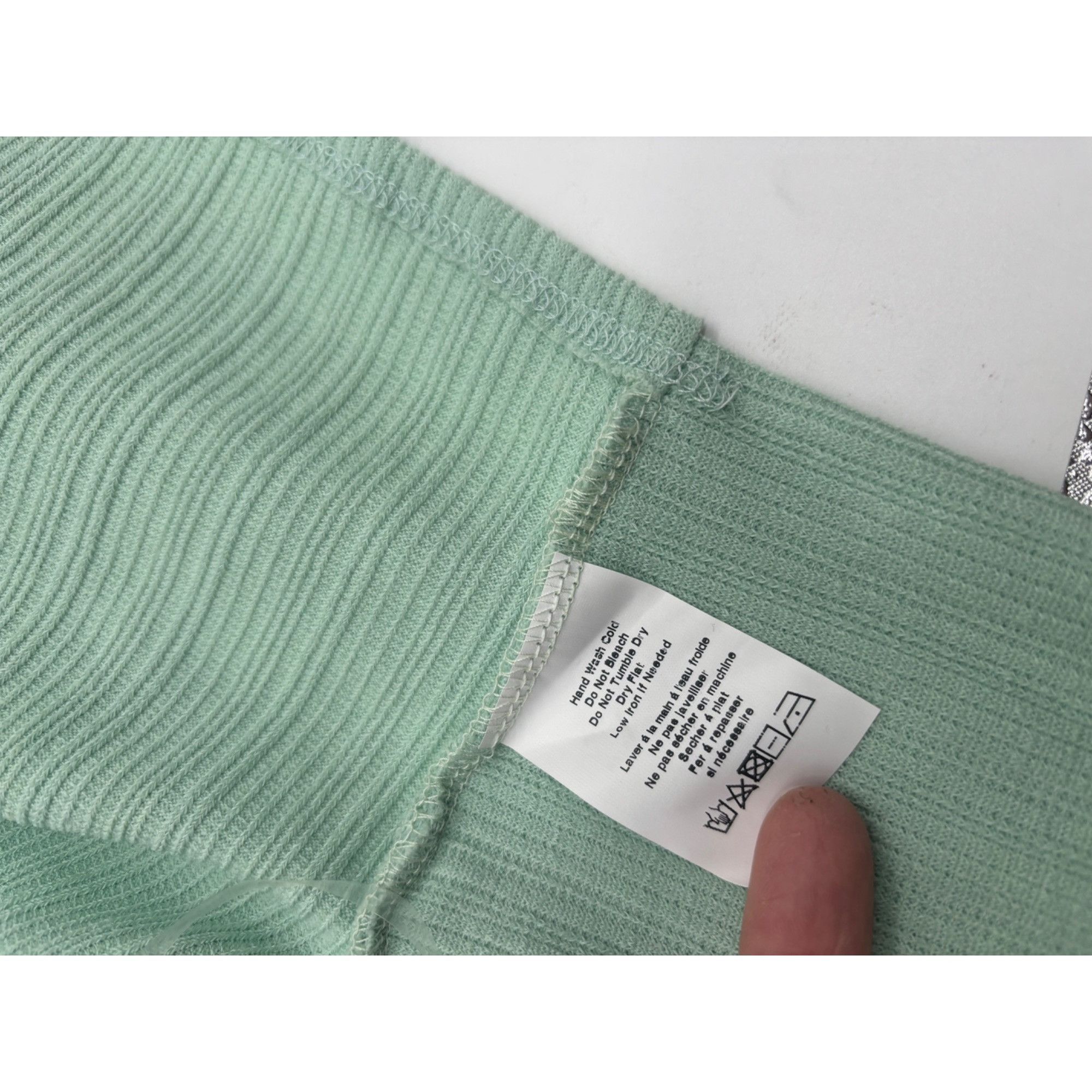 Other LUSH Junior’s Ribbed Sleeveless Wrap Tie Back Top, Mint Gree Size S / US 4 / IT 40 - 6 Thumbnail