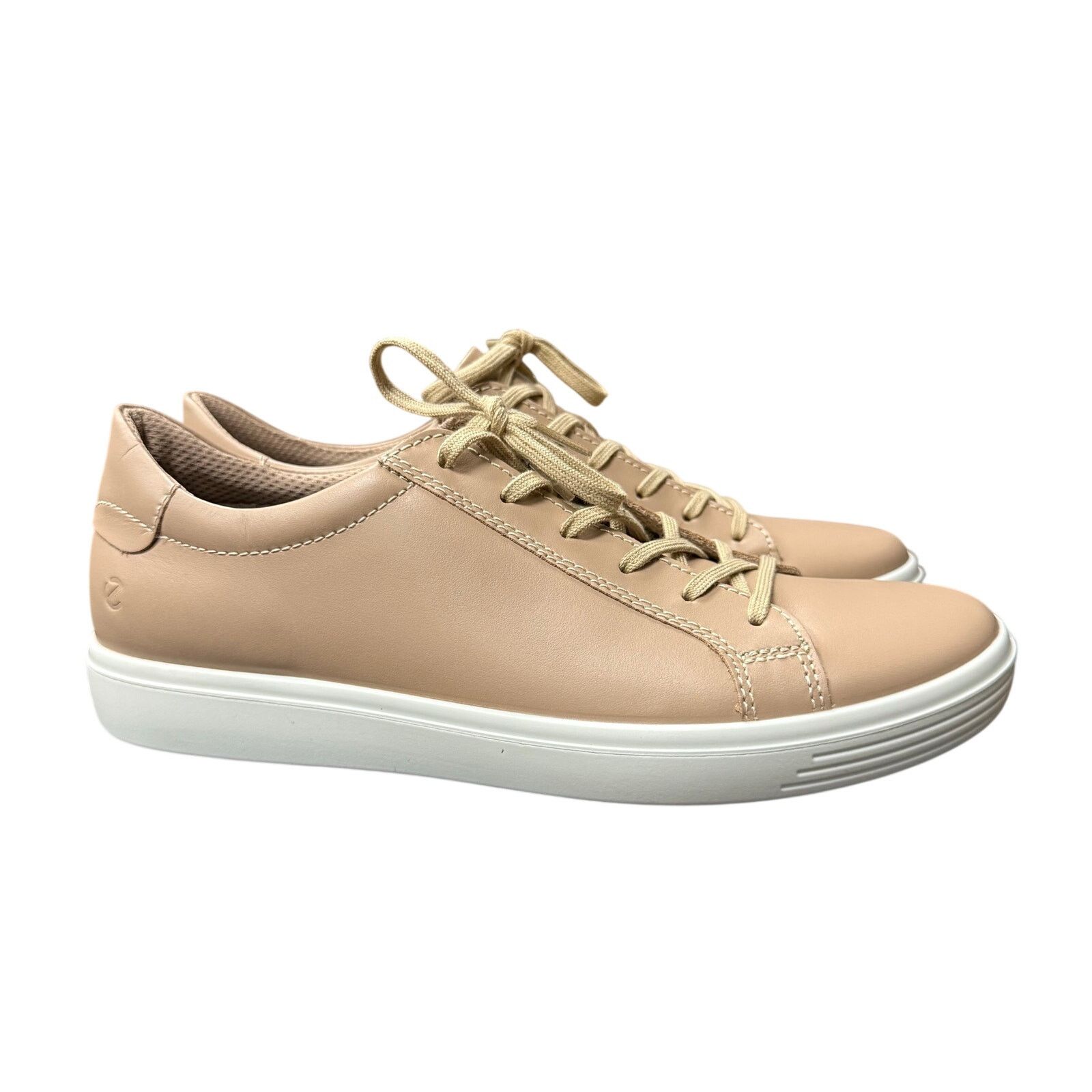 Ecco ECCO WOMEN'S 42 CLASSIC SOFT LEATHER SNEAKER NUDE NIB 857683 Size US 11 / IT 41 - 4 Thumbnail