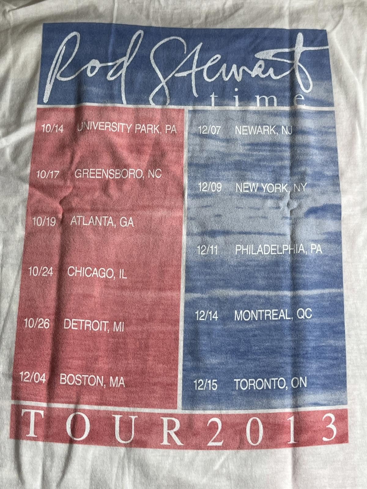 Designer Rod Stewart Time Tour Shirt - Leather Jacket 2013 T-shirt -L Size US L / EU 52-54 / 3 - 5 Thumbnail