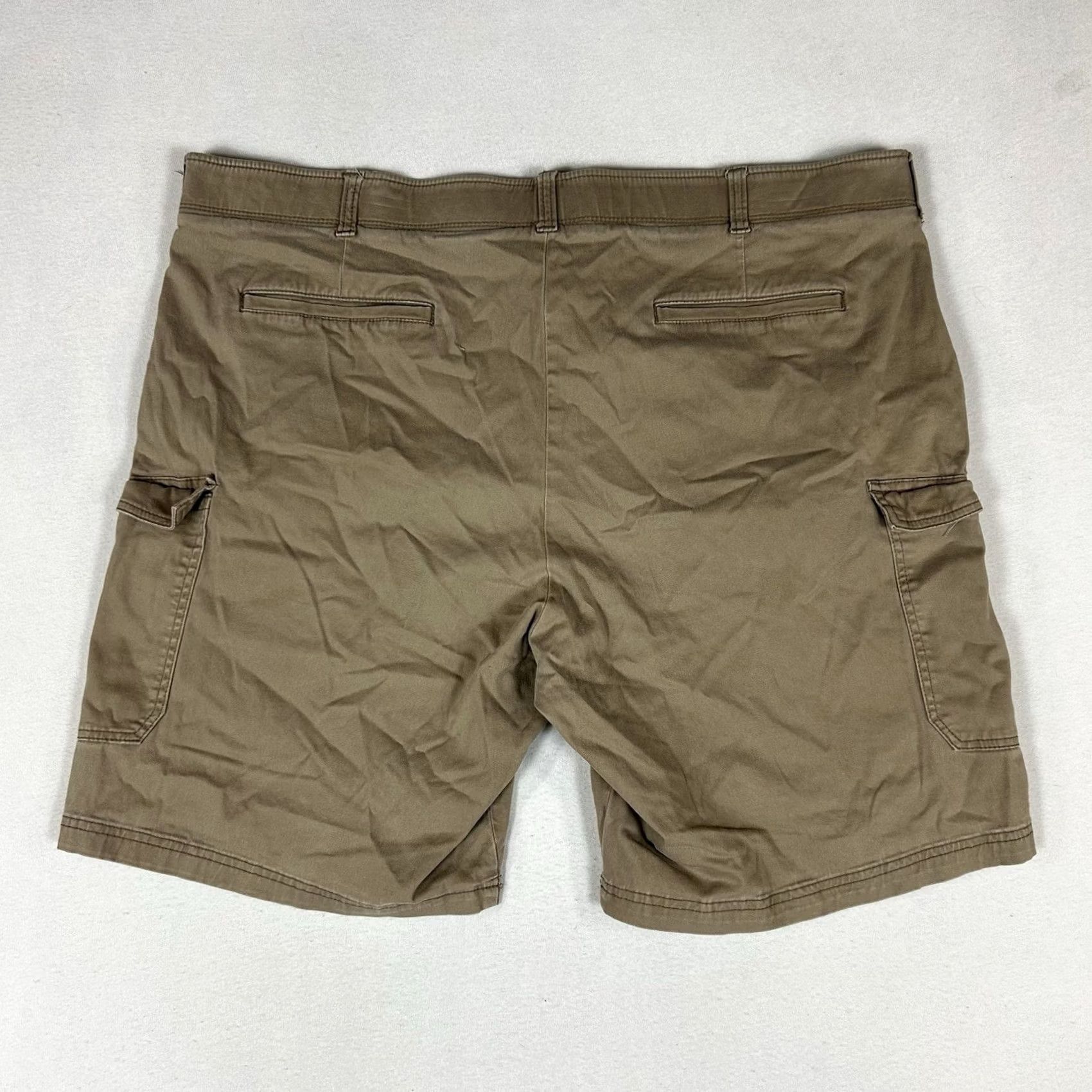 Lee Lee Cargo Shorts Mens 46 Beige Tan High Rise 9in Inseam Pockets Stretch Casual Golf Summer Spring Fall Size US 30 / EU 46 - 6 Thumbnail