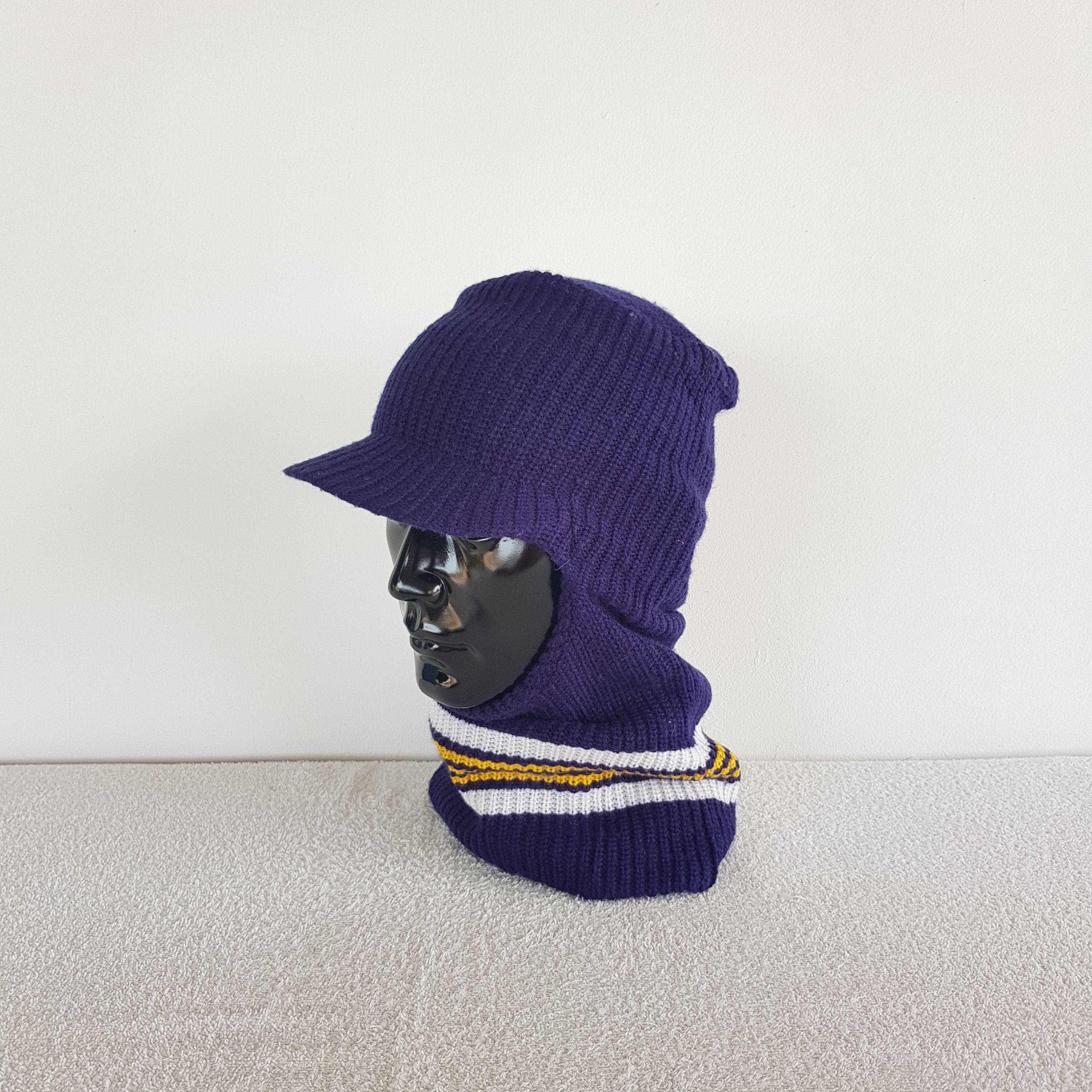 Japanese Brand Vintage Unknown Balaclava Beanie Snow Caps Neck Hats. Size ONE SIZE - 2 Thumbnail