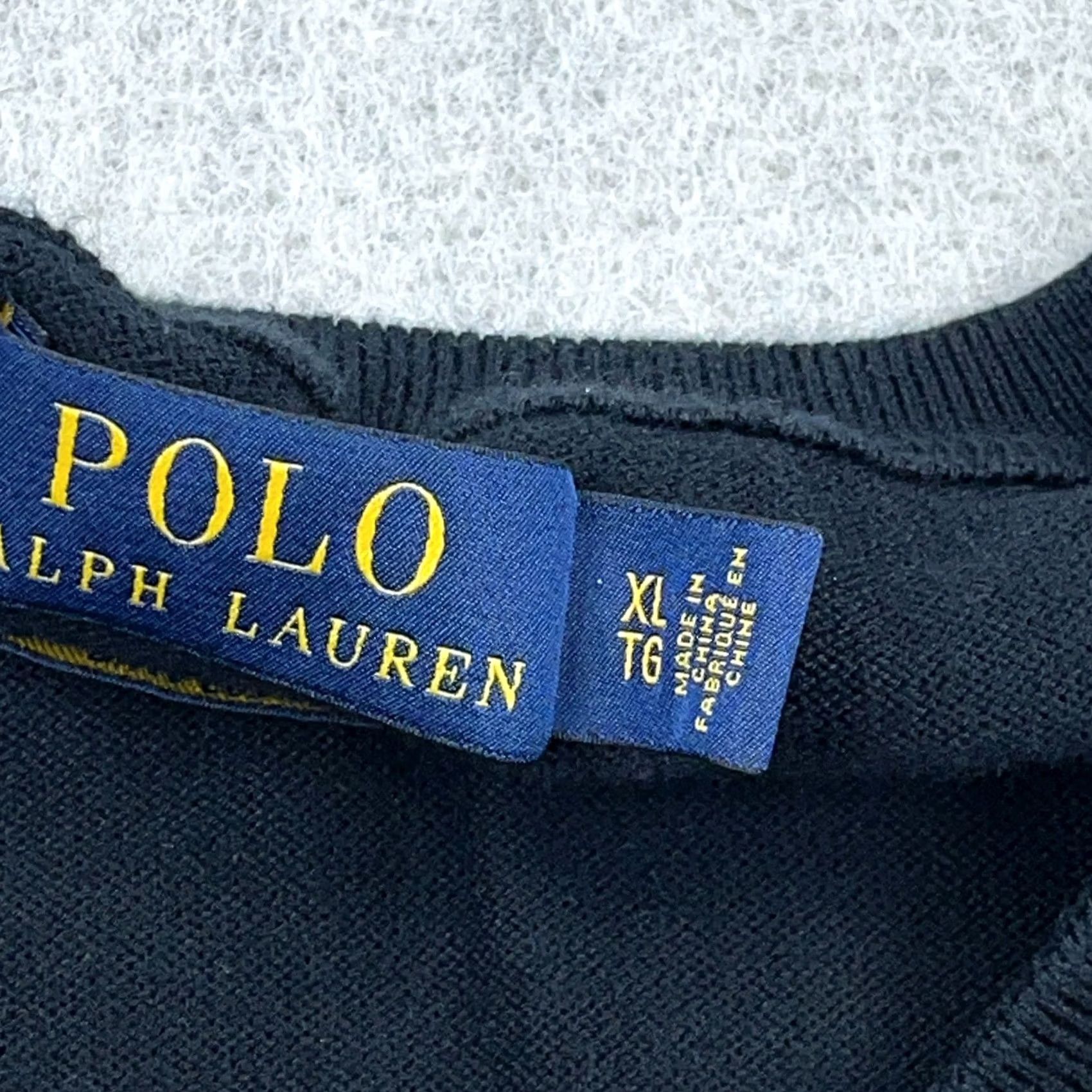 Polo Ralph Lauren Polo Ralph Lauren Sweater Men XL Black Pima Cotton V Neck Soft Golf Thin A3 Size US XL / EU 56 / 4 - 5 Thumbnail