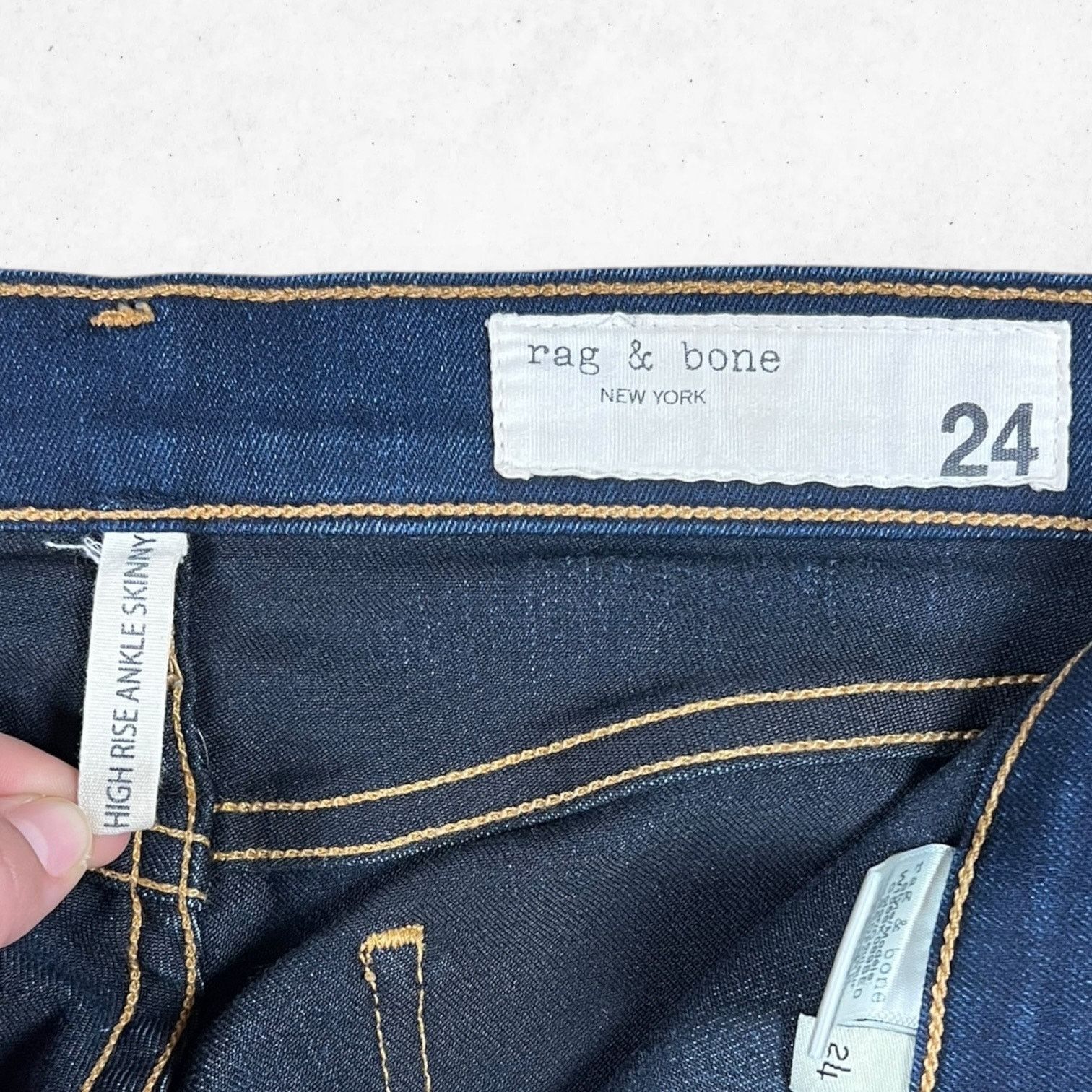 Rag & Bone Rag & Bone Jeans Womens 24 High Rise Ankle Skinny in Bedford Size 24" / US 00 / IT 34 - 4 Thumbnail