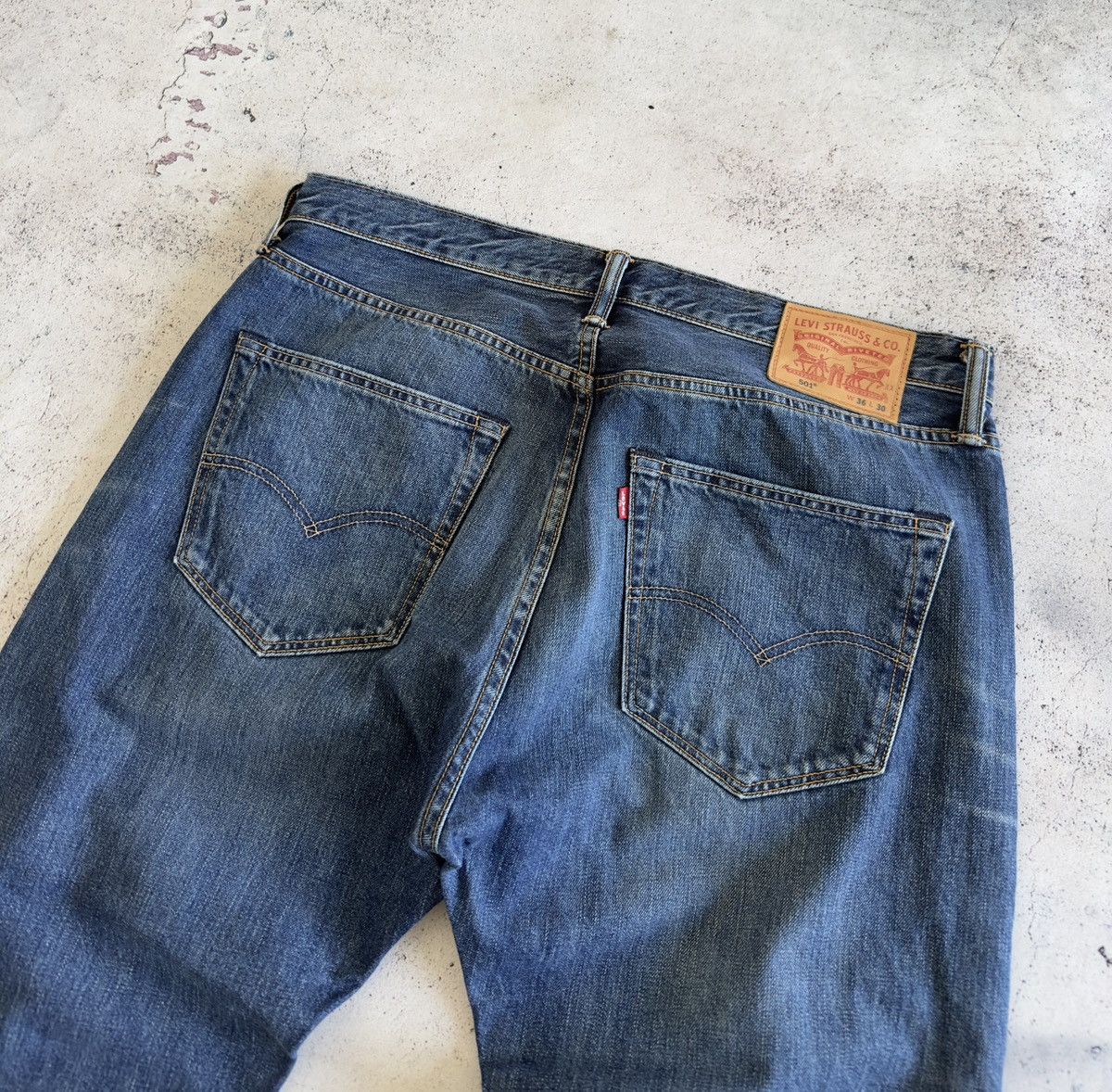 Levi's Levis 501 Blue Denim Jeans Size 36/30 Size US 36 / EU 52 - 4 Thumbnail