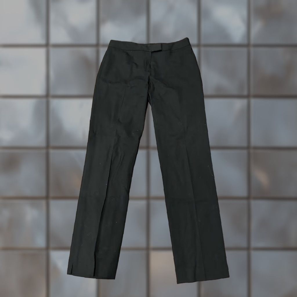 Vintage Lafayette 148 New York Dress Pants Womens 0 Black Wool Blend Work Trouser Size 25" / US 0 / IT 36 - 1 Thumbnail