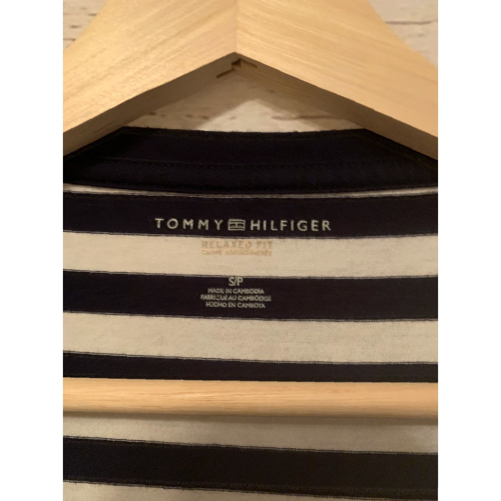 Tommy Hilfiger Tommy Hilfiger Shirt Women's Striped Crew Neck Short Sleeve Navy White Relaxed Fit Size S Multicolor Logo All Seasons Size S / US 4 / IT 40 - 8 Thumbnail
