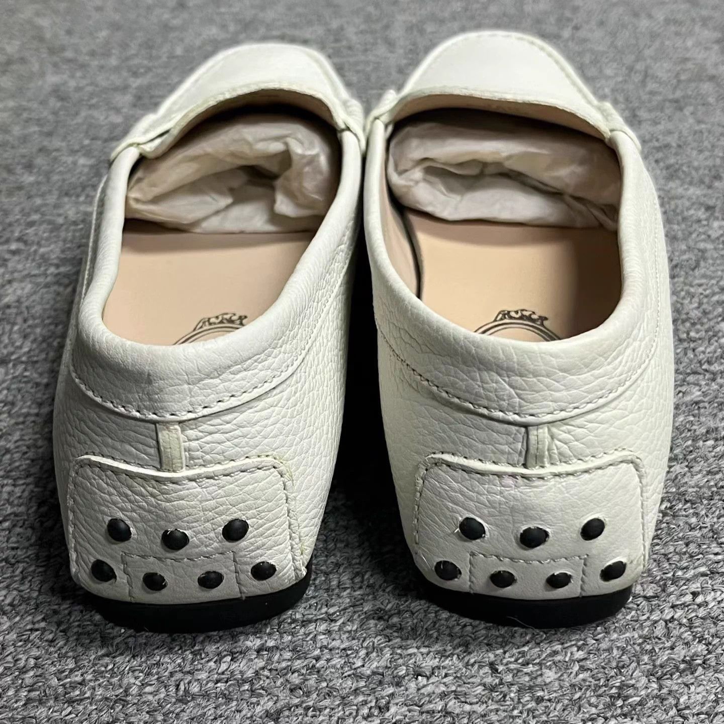 Tod's TOD'S white square toe slip-on loafers 36.5 new Size US 5.5 / IT 35.5 - 3 Thumbnail