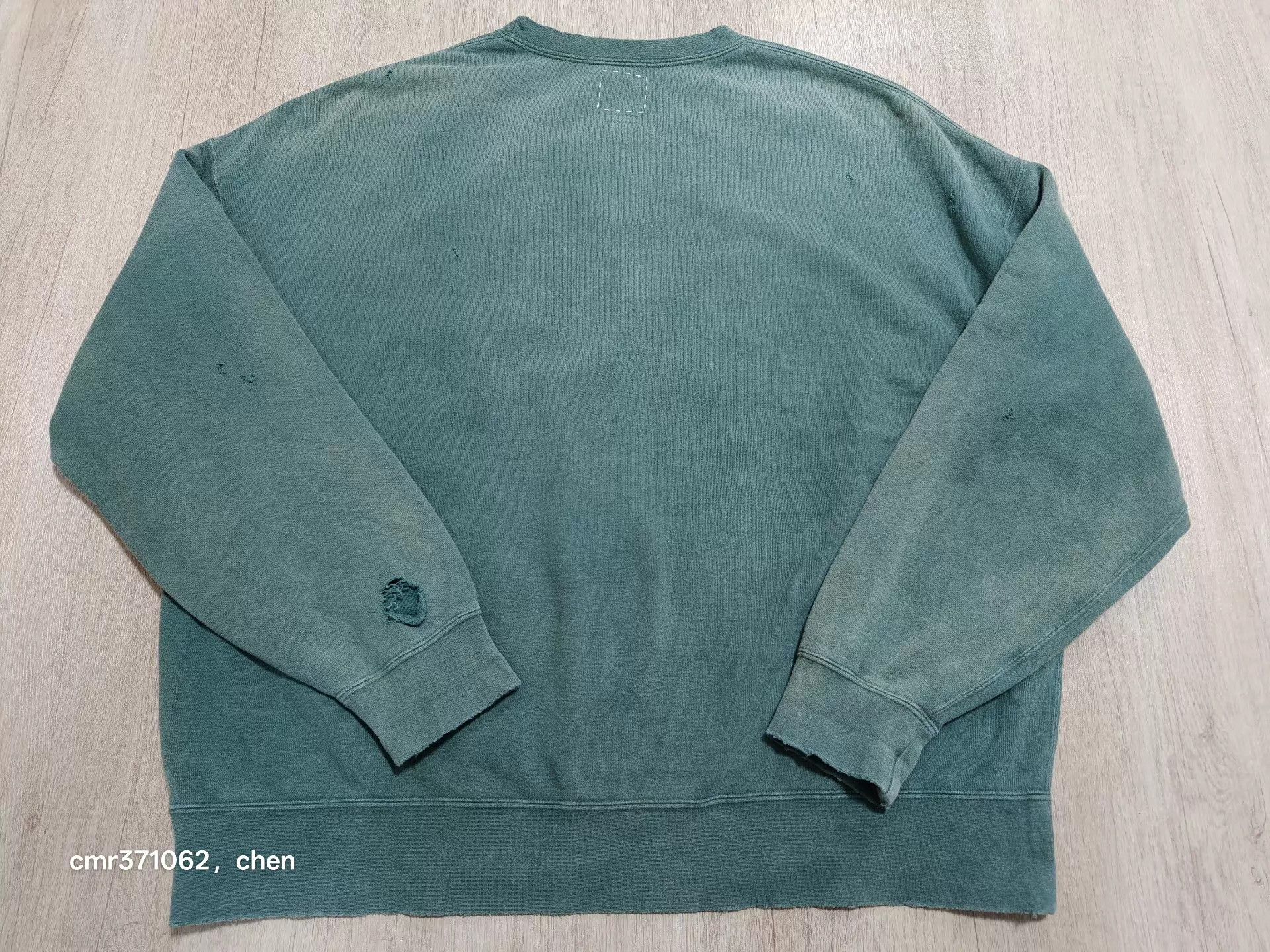 Visvim VISVIM 22AW AMPLUS SB SWEAT L/S CRASH O/S Dstr Grn 4 Size US XL / EU 56 / 4 - 7 Thumbnail