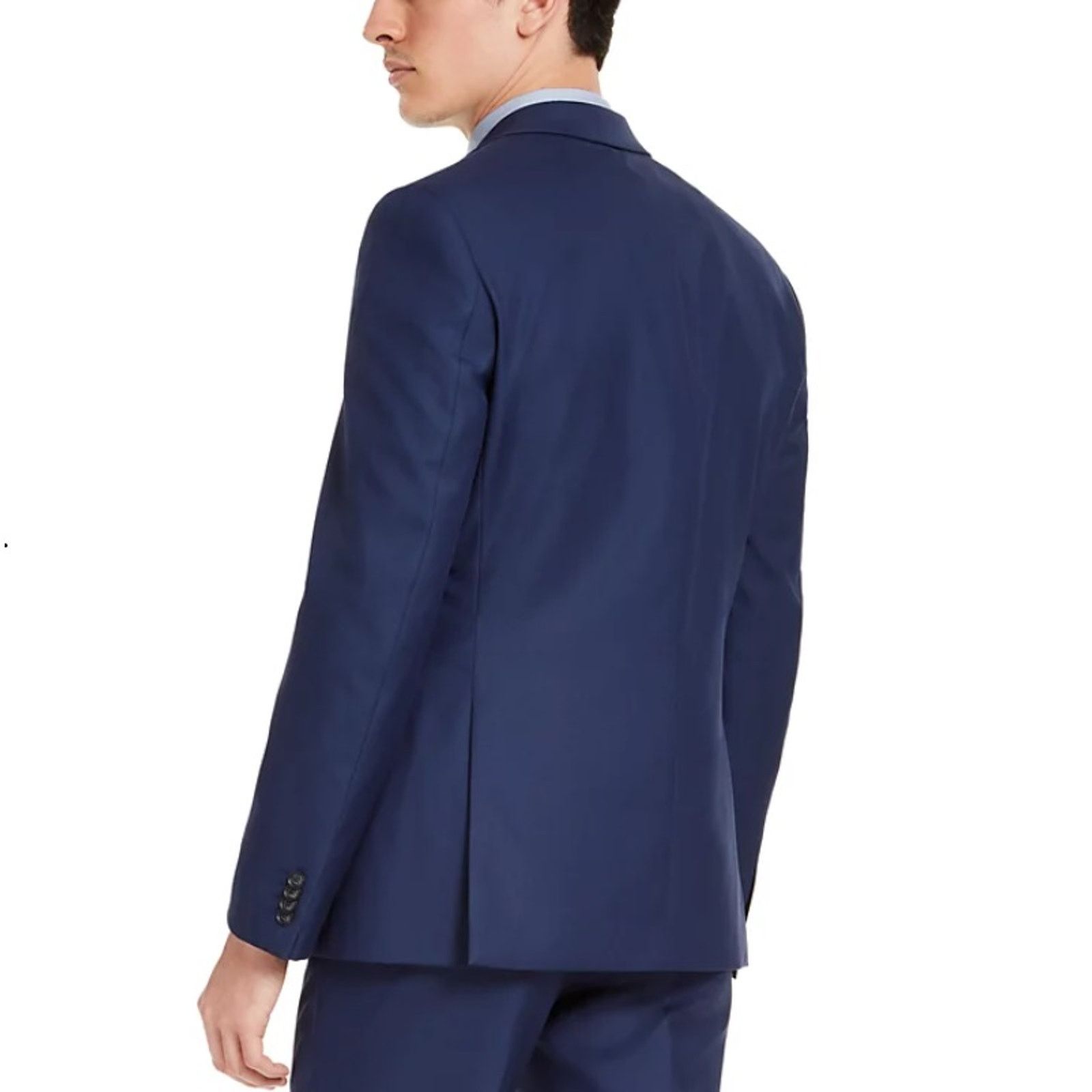 Alfani Alfani Men's Blue Classic Wrinkle Resistant Suit Jacket 40S Size 40S - 2 Thumbnail