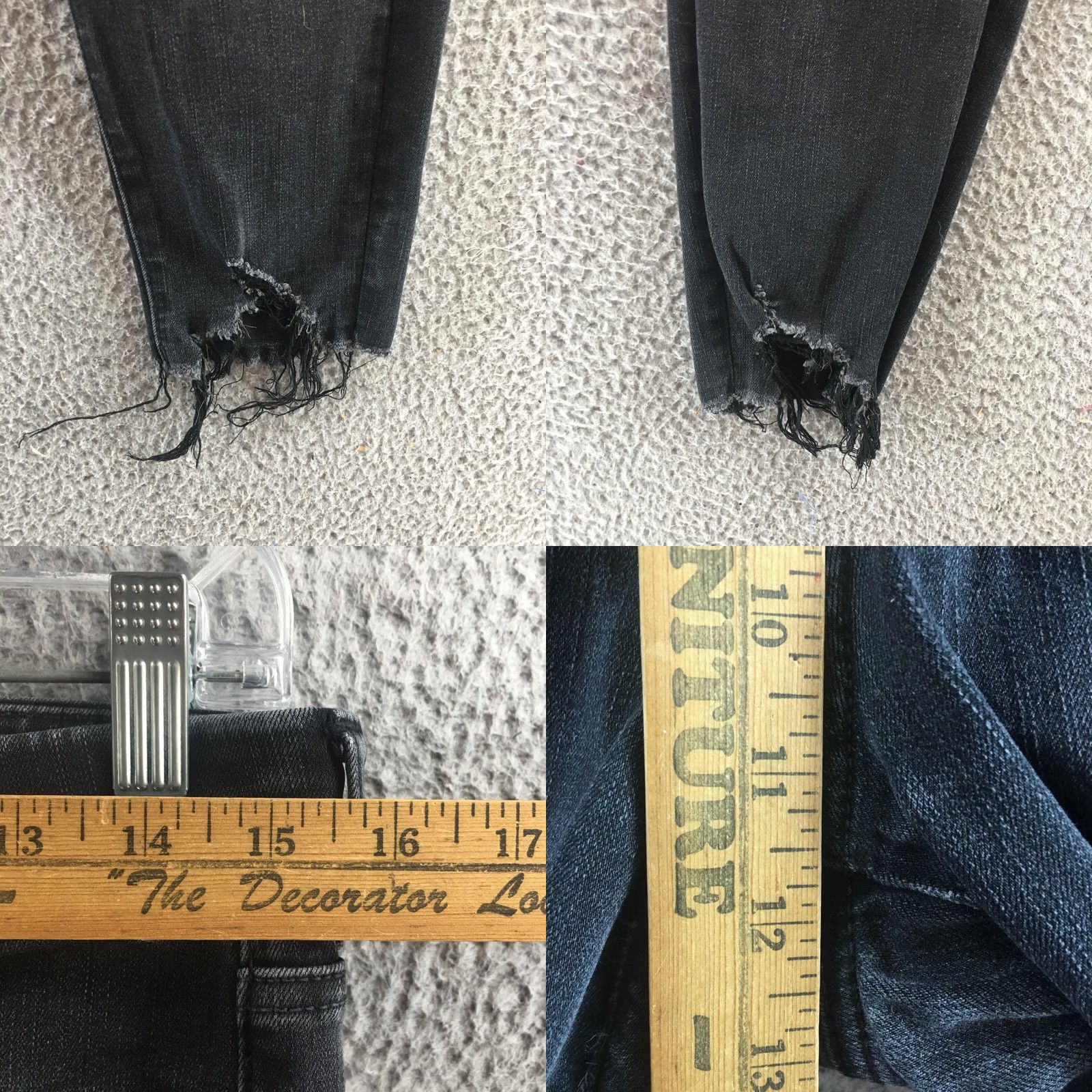 American Eagle Outfitters American Eagle Outfitters Skinny Jeans Womens 10 Black High Rise Distressed-Style 30x26 XS? Size 32" / US 10 / IT 46 - 8 Thumbnail