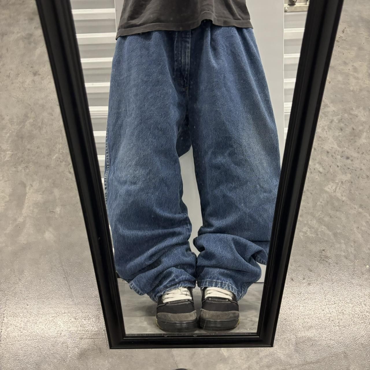 Japanese Brand × Vintage Crazy Vintage Y2K/2000s Baggy Medium Wash Skater Denim Jeans! Size US 44 / EU 60 - 1 Thumbnail