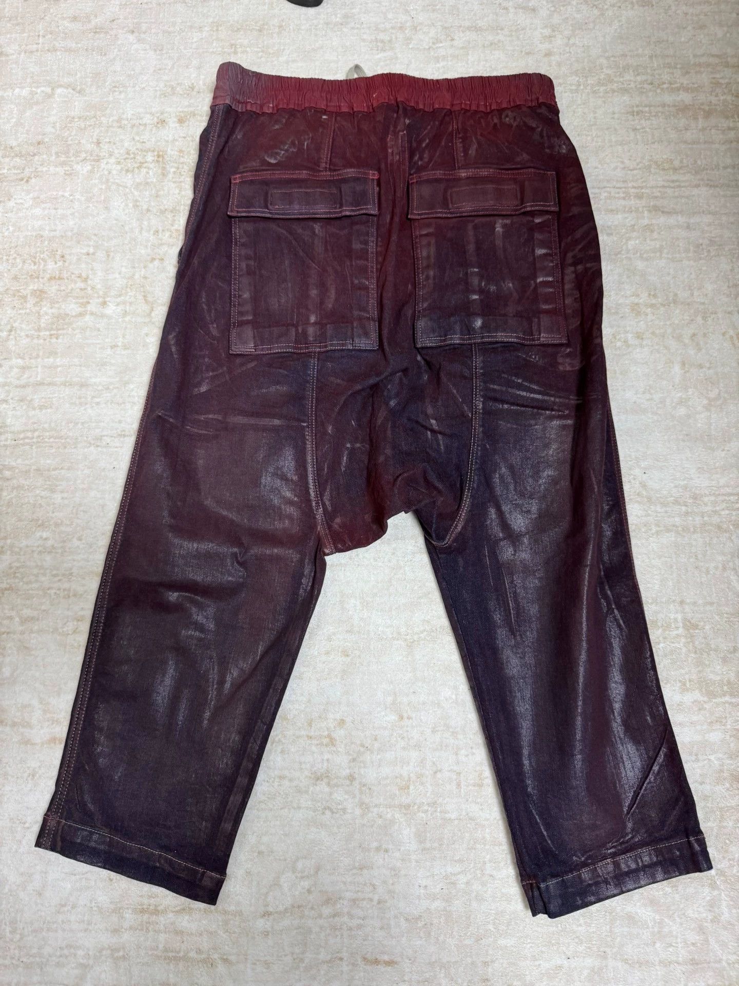 Rick Owens Rick Owens Red Rubber 9PT Cargo Pants L Size US 38 / EU 54 - 2 Thumbnail