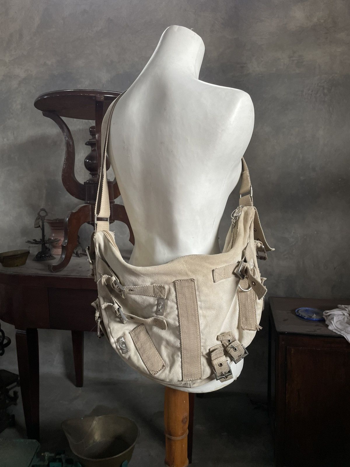 If Six Was Nine Sick Rare Military Multi Buckle Sling Bag Distressed Size ONE SIZE - 3 Thumbnail