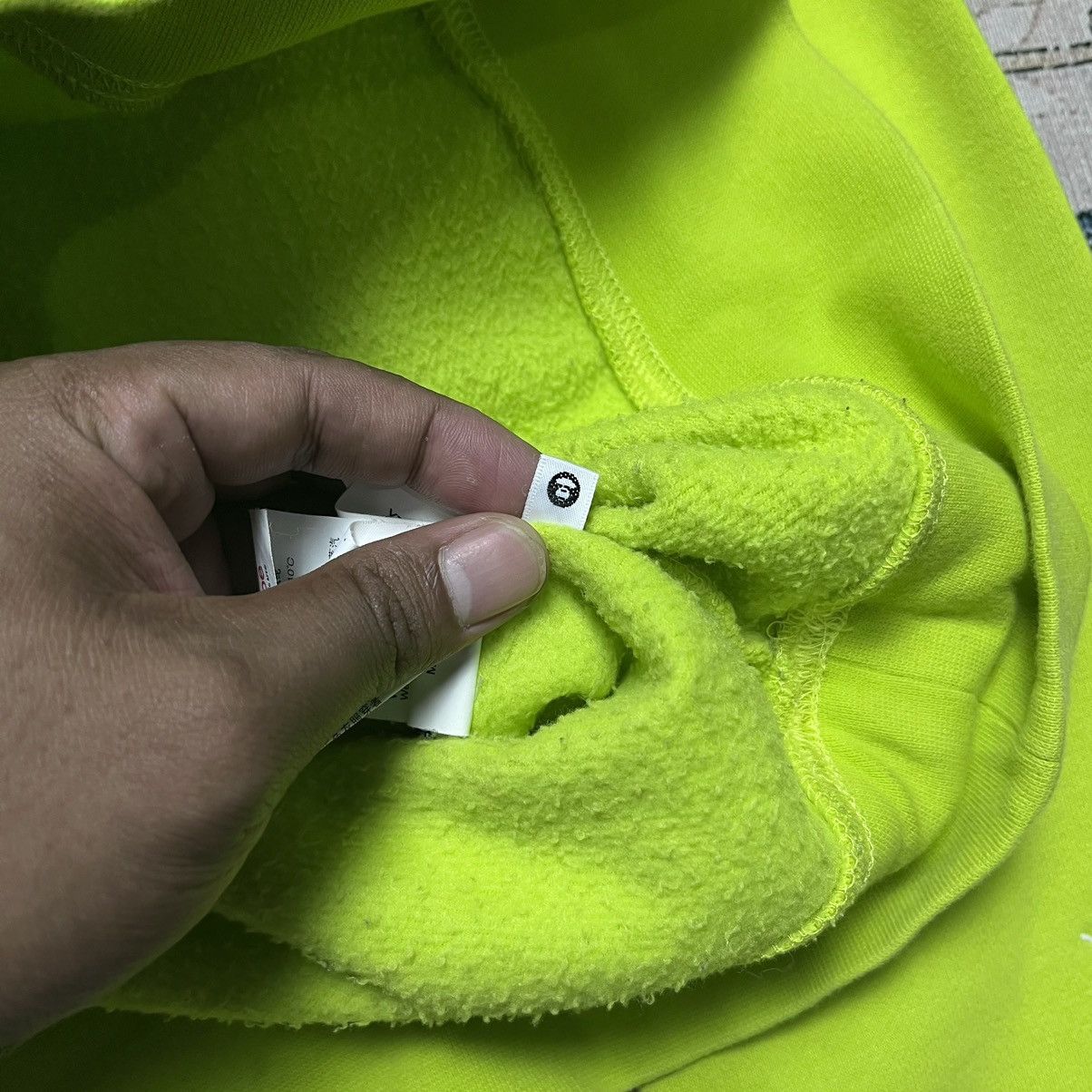 Aape × Bape A Bathing Ape Neon Green Sweatshirts Size US XL / EU 56 / 4 - 9 Thumbnail