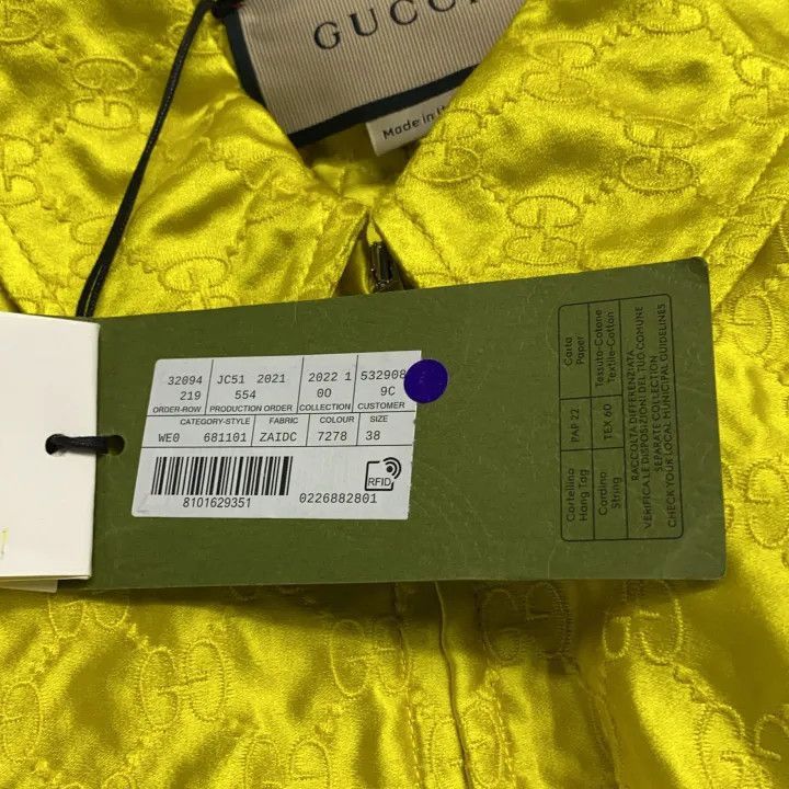 Gucci GUCCI SS22 Yellow Interwoven Letter Pattern Jacket-2507 Size M / US 6-8 / IT 42-44 - 4 Thumbnail