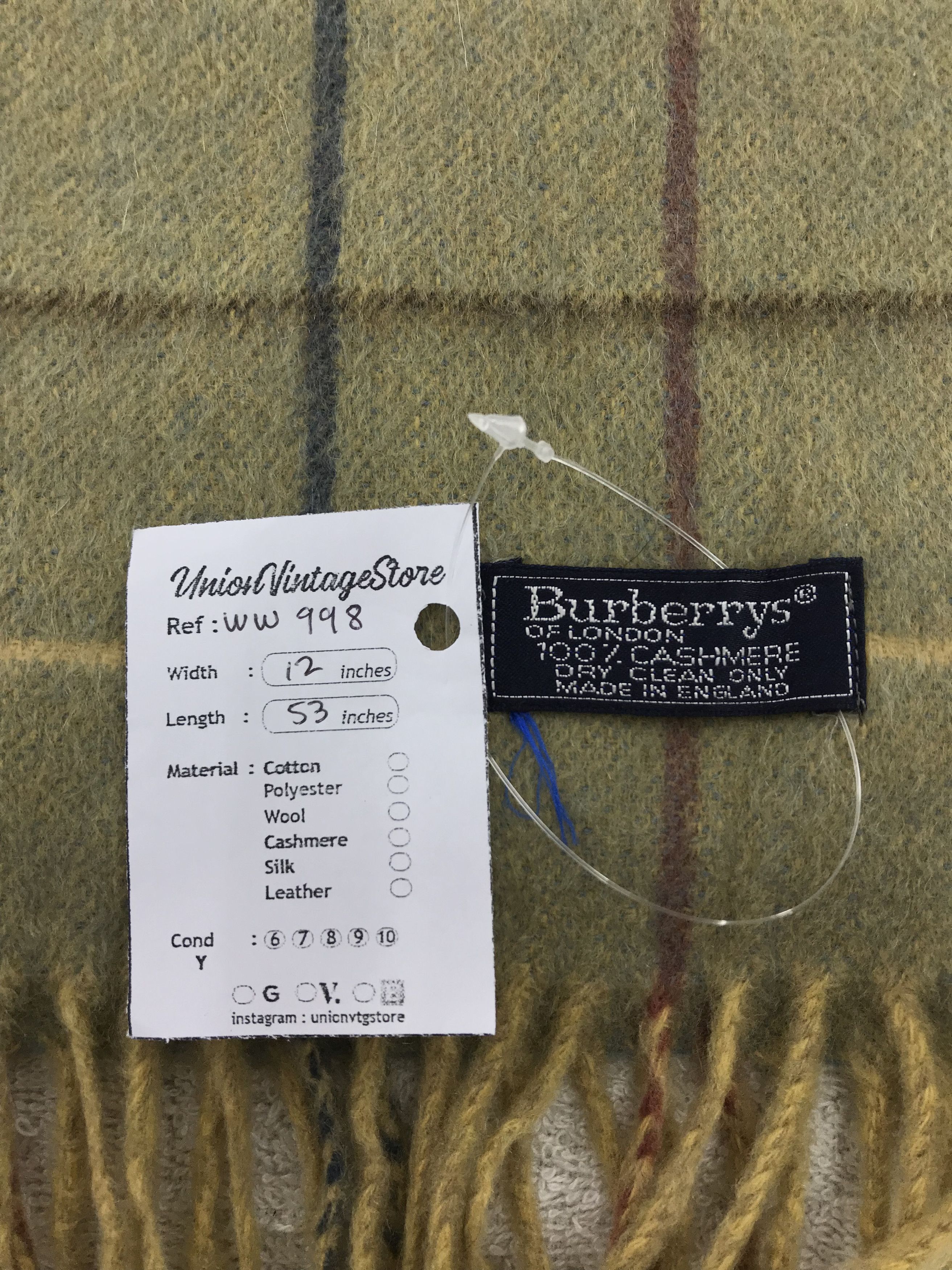 Burberry × Vintage Burberry Scarf / Muffler / Neckwear - WW998 Size ONE SIZE - 4 Thumbnail