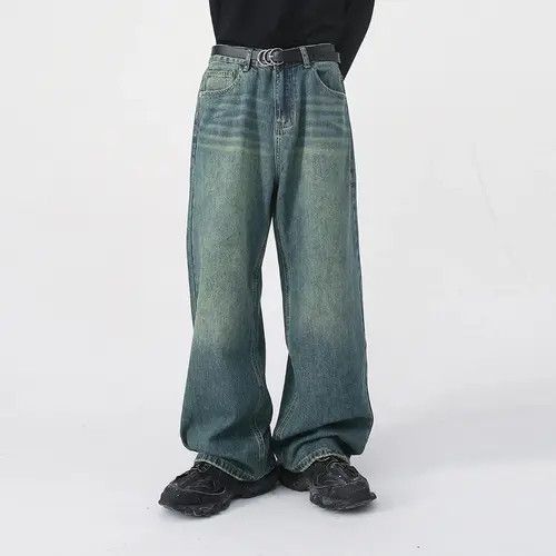 Japanese Brand × Jean Retro washed damaged baggy jeans y2k hip hop Size US 32 / EU 48 - 1 Thumbnail