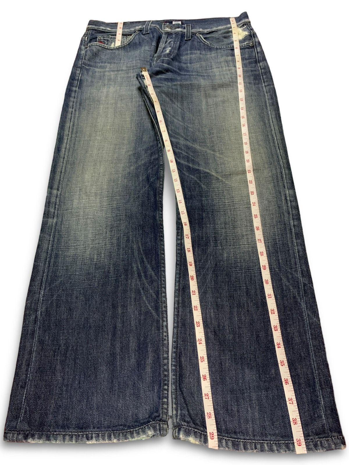 Japanese Brand Vintage Japanese Brand Faded Wash Style Baggy Jeans Size US 34 / EU 50 - 12 Thumbnail