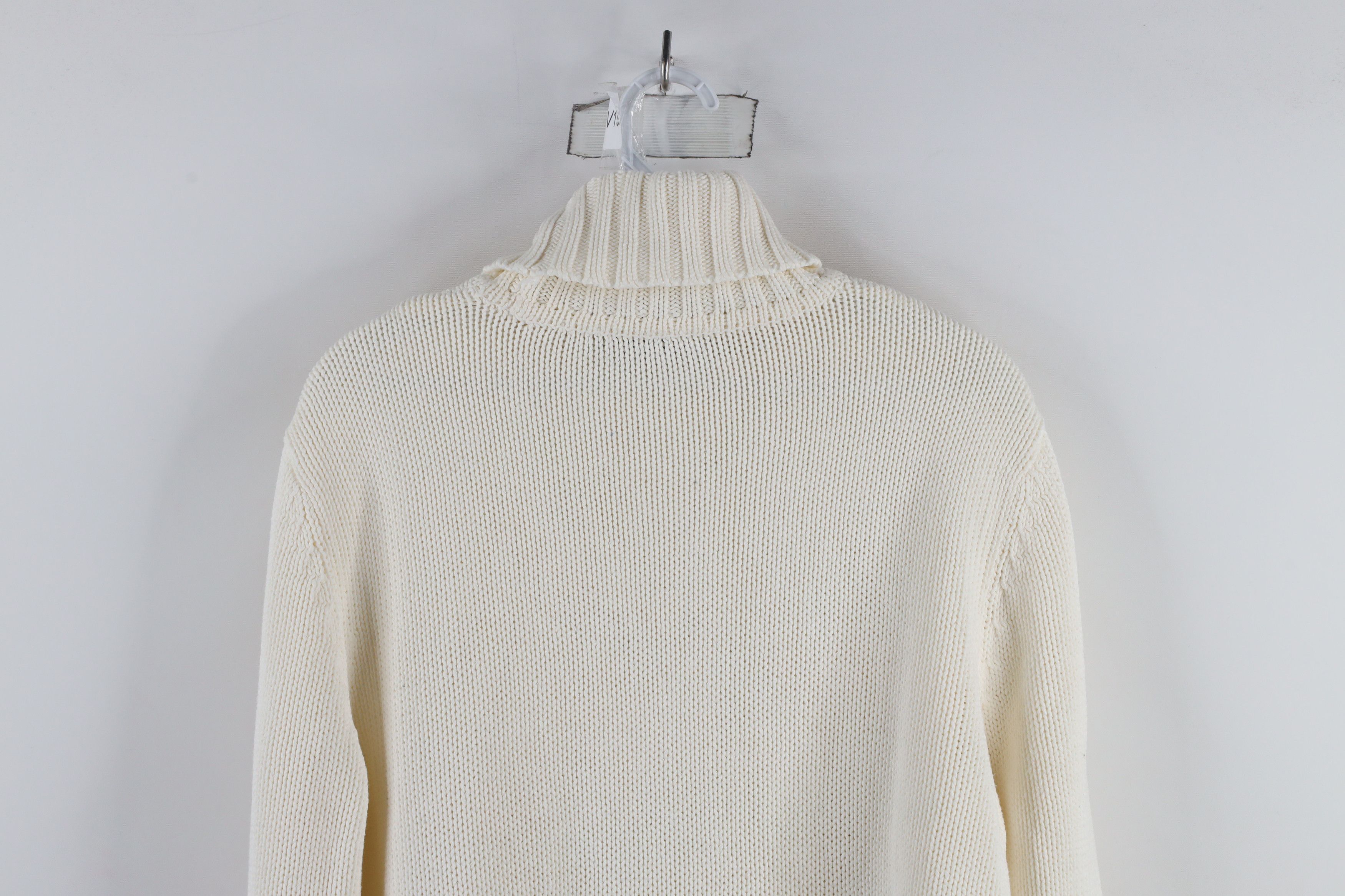 Ralph Lauren × Vintage Vintage 90s Ralph Lauren Knit Snowflake Turtleneck Sweater Size L / US 10 / IT 46 - 9 Thumbnail