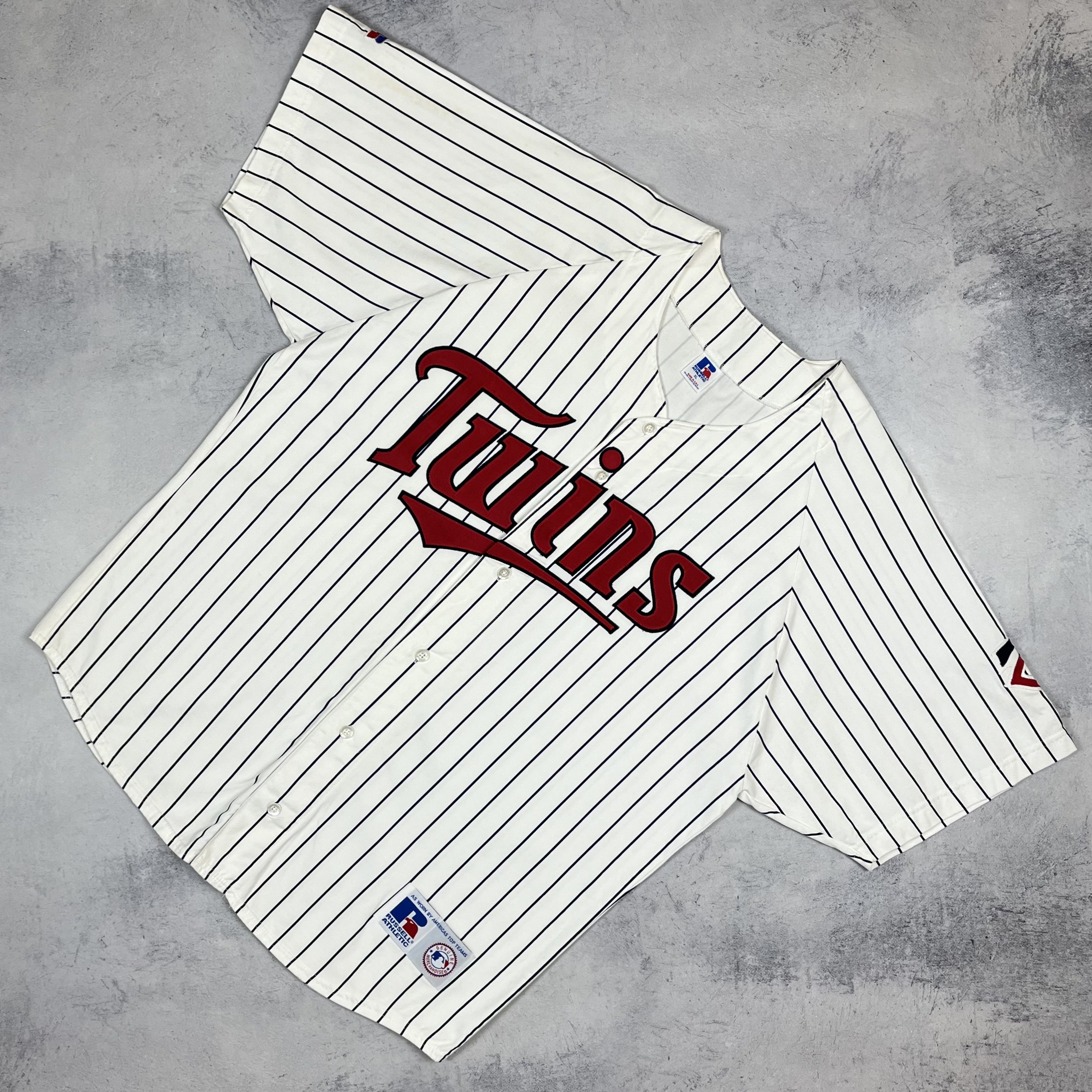 Russell Athletic Vintage MLB Minnesota Twins Big Logo Jersey Shirt 90’s Size US XL / EU 56 / 4 - 1 Thumbnail