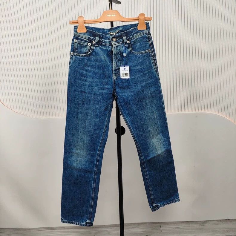 Saint Laurent Paris Saint Laurent Blue Denim Jeans Size US 26 / EU 42 - 1 Thumbnail