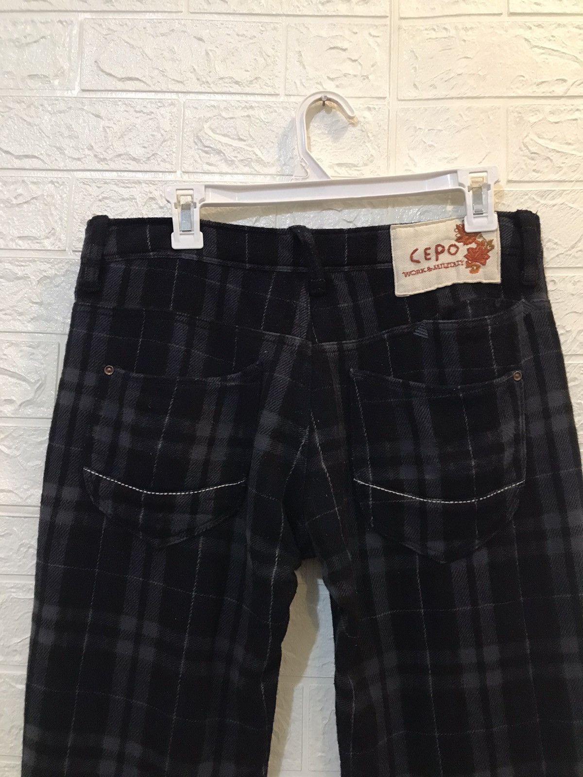Japanese Brand Checked Pants wool Japanese cepo work & workers tartan Size US 32 / EU 48 - 10 Thumbnail