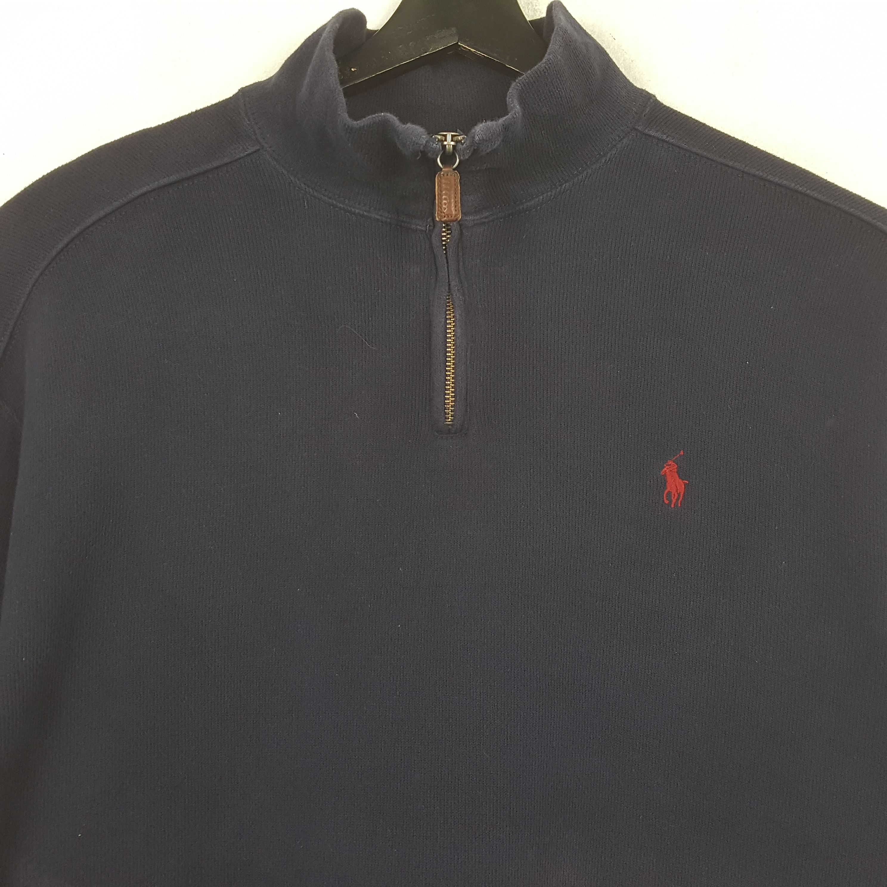 Vintage POLO by RALPH LAUREN Half Zipper Sweatshirt C288N24 Size US XXL / EU 58 / 5 - 2 Thumbnail