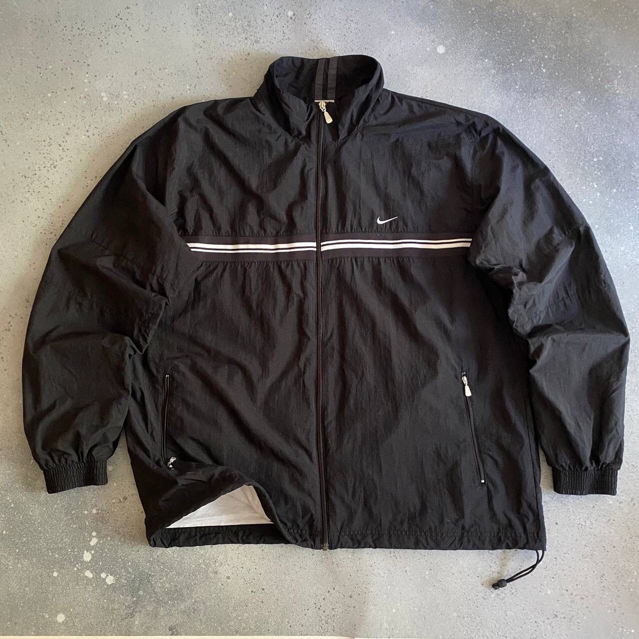 Nike × Nike ACG × Vintage 90s Nike Vintage Swoosh Logo Drill / Gorpcore Jacket Size US XL / EU 56 / 4 - 1 Thumbnail