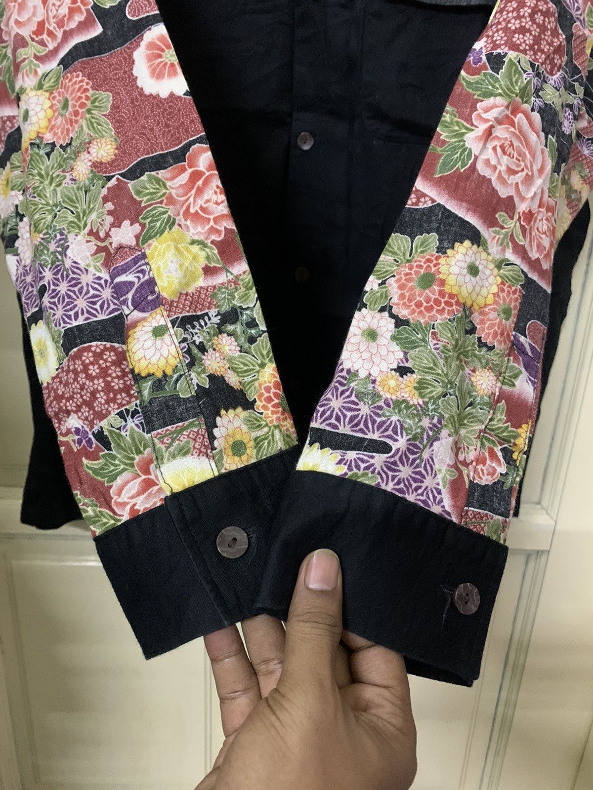Yohji Yamamoto 💥Vintage Shuip Japan Button Shirt Size US L / EU 52-54 / 3 - 6 Thumbnail