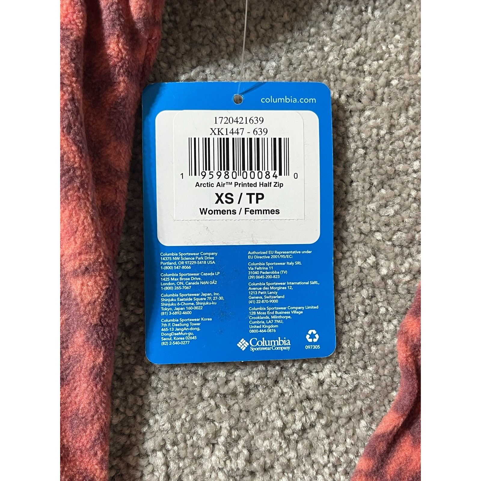 Columbia Columbia Arctic Air Jacket Womens XS Printed Half Zip Red Grailed