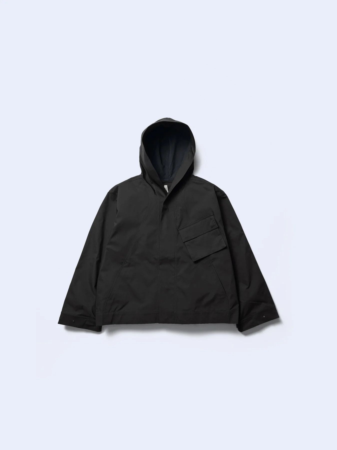 Pre-owned Goldwin Hooded Cargo Pocket Jacket In Black