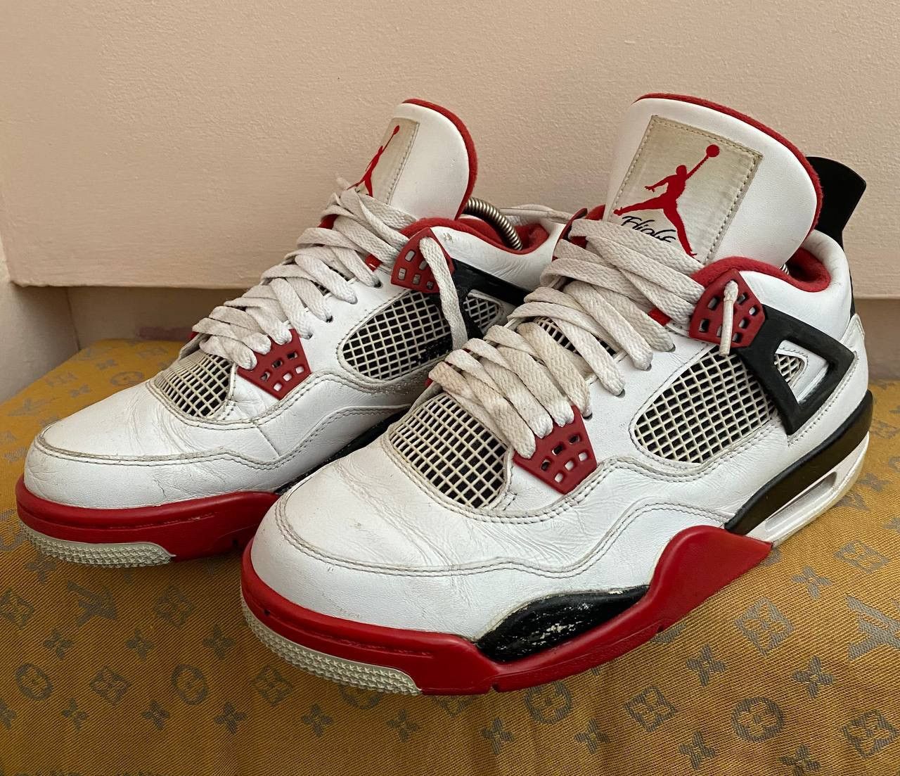 Jordan Brand × Nike × Vintage 📌Nike Air Jordan 4 Retro “Fire Red” 2012 Sneakers 308497-110 Size US 8.5 / EU 41-42 - 4 Thumbnail
